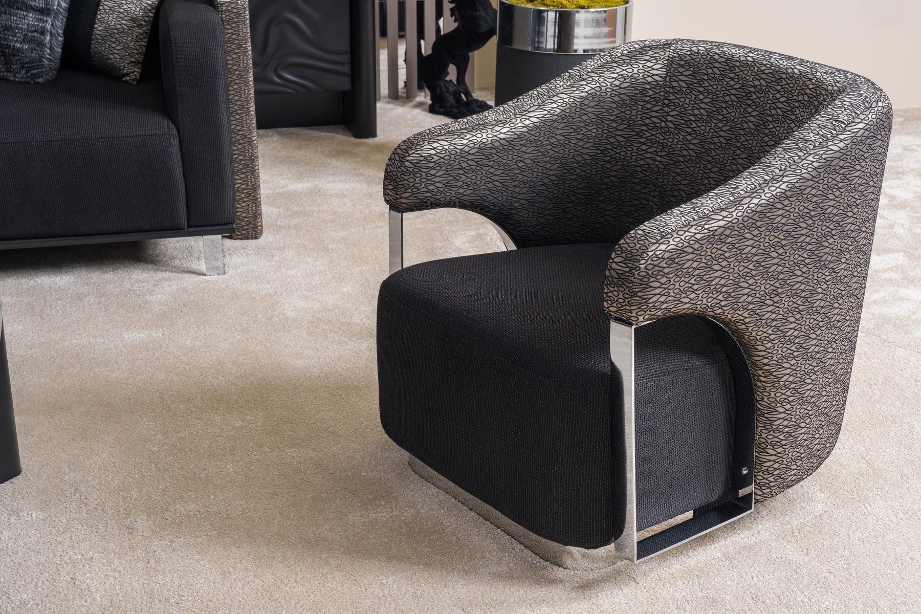 Xlmoebel Relaxsessel Luxus Sessel Modern Textil Design Sitzer zum Entspannen (1-St., Einzelsessel), Made in Europa