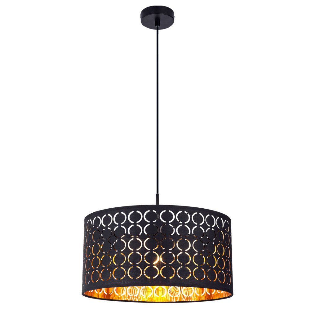 Design LED Decken Hänge Lampe Dekor Stanzungen Wohn Zimmer Pendel Leuchte gold 
