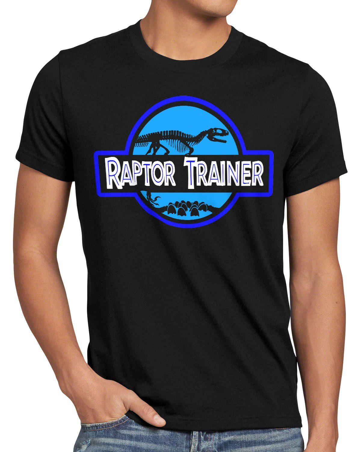 style3 Print-Shirt Herren T-Shirt Raptor Trainer dinosaurier park