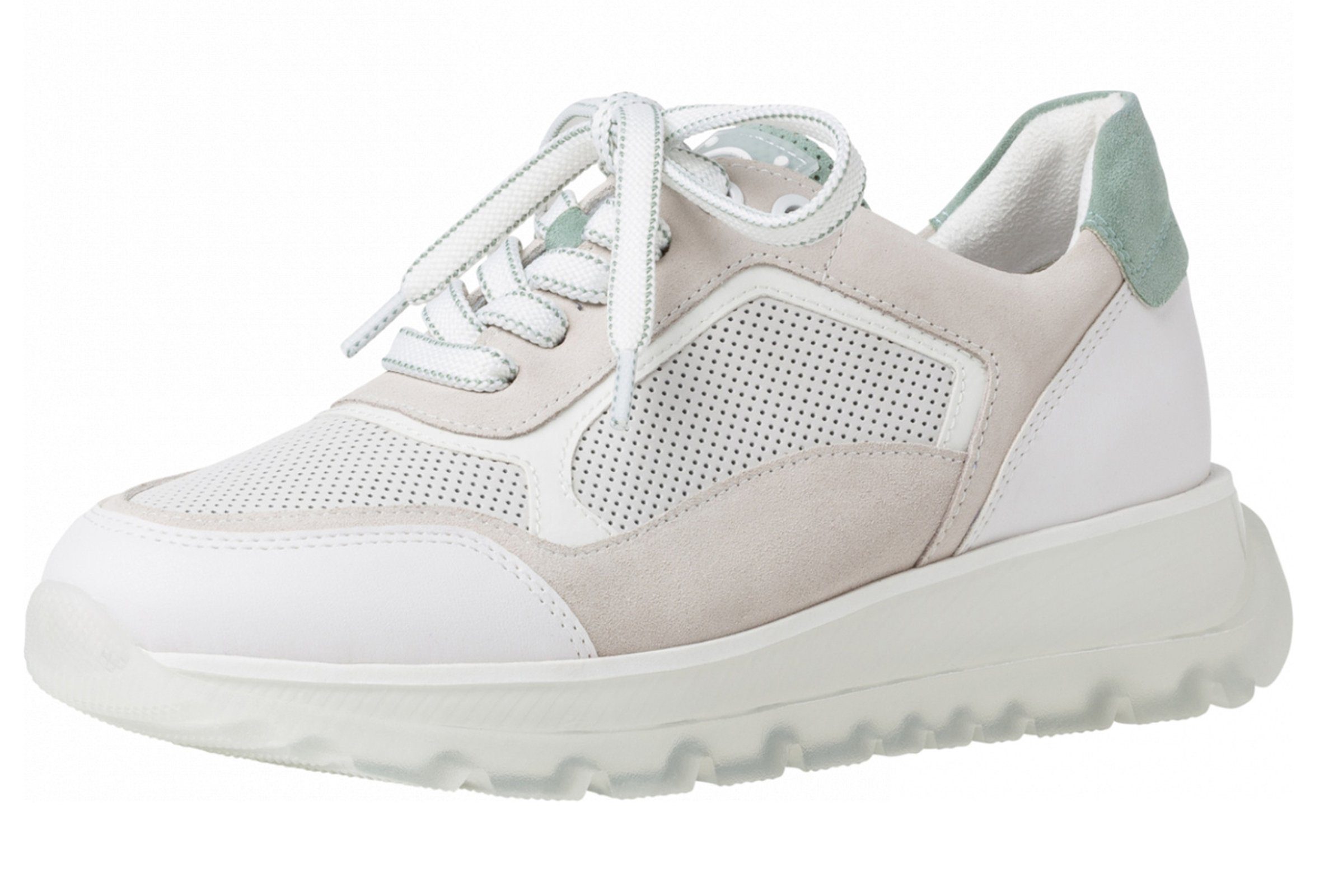 MARCO TOZZI 2-83702-26 121 Sneaker White/Sage Grün Weiß