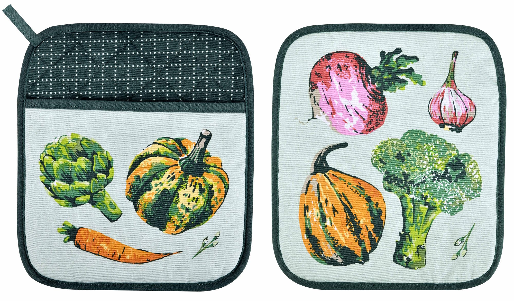Ulster Weavers Topflappen Vegetable Medley, (1-tlg., 1-teilig), 1x Topflappen hitzebeständig wattiert Pfannen Untersetzer ca.21x21cm