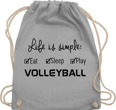 Shirtracer Turnbeutel Life is simple Volleyball, Volleyball Geschenke
