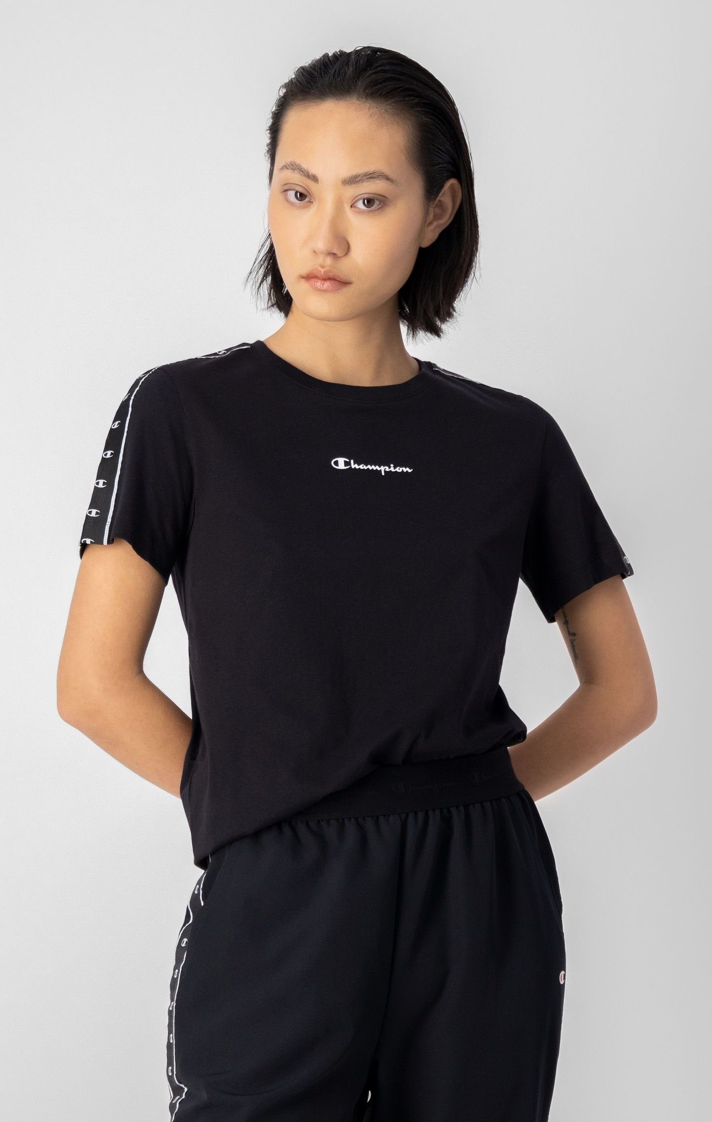 Champion TShirt Shirt RundhalsTShirt aus Baumwolle mit, Mit dezentem