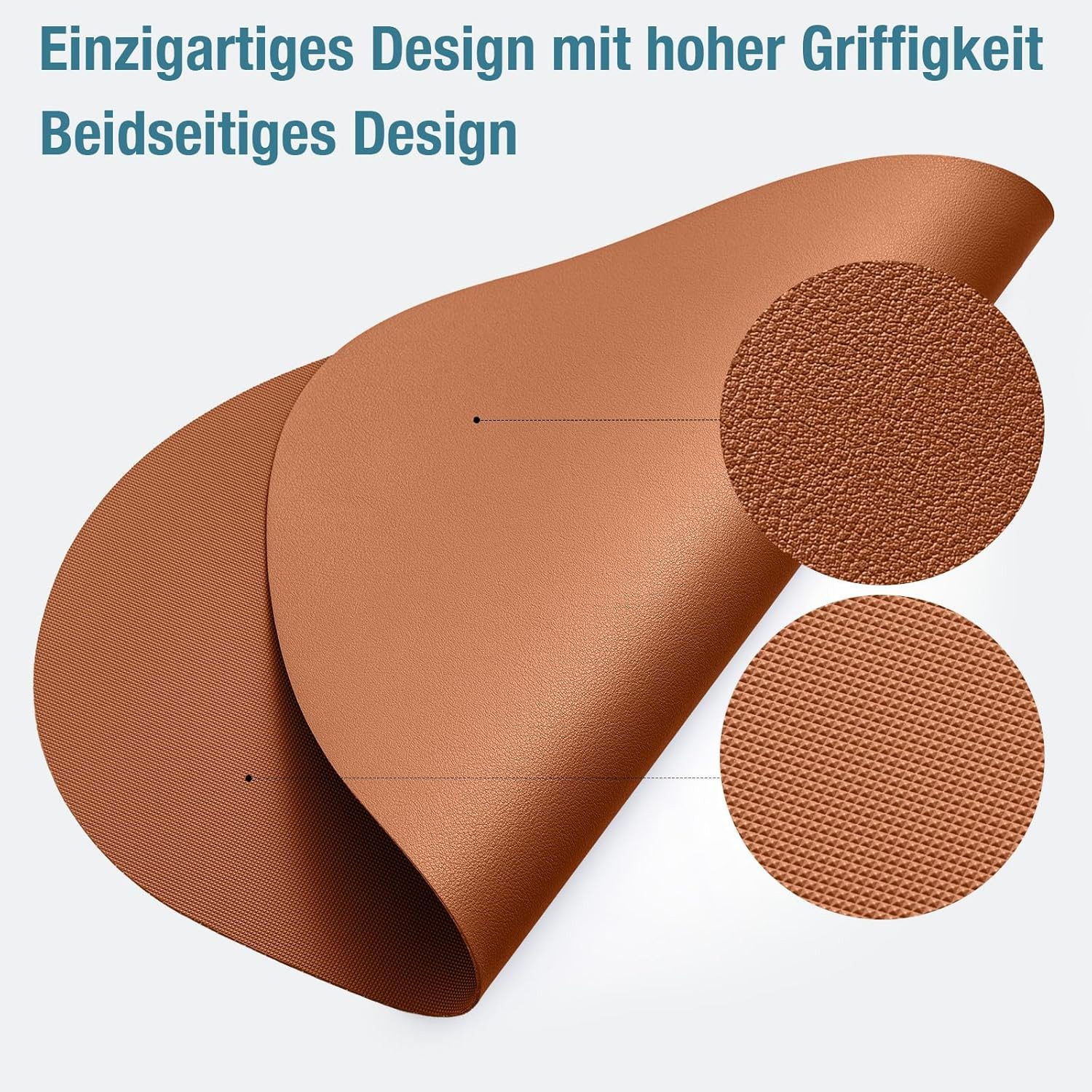 Youyijia Platzset 6er Set Tischset aus Leder-Imitat, Starke rutschfeste – Bild 5 von 5