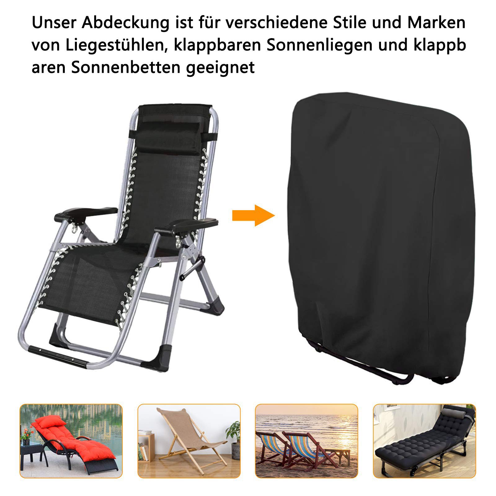 FOUORTUNATE-BEE Gartenmöbel-Schutzhülle Klappstühle Abdeckung Wasserdicht G günstig online kaufen