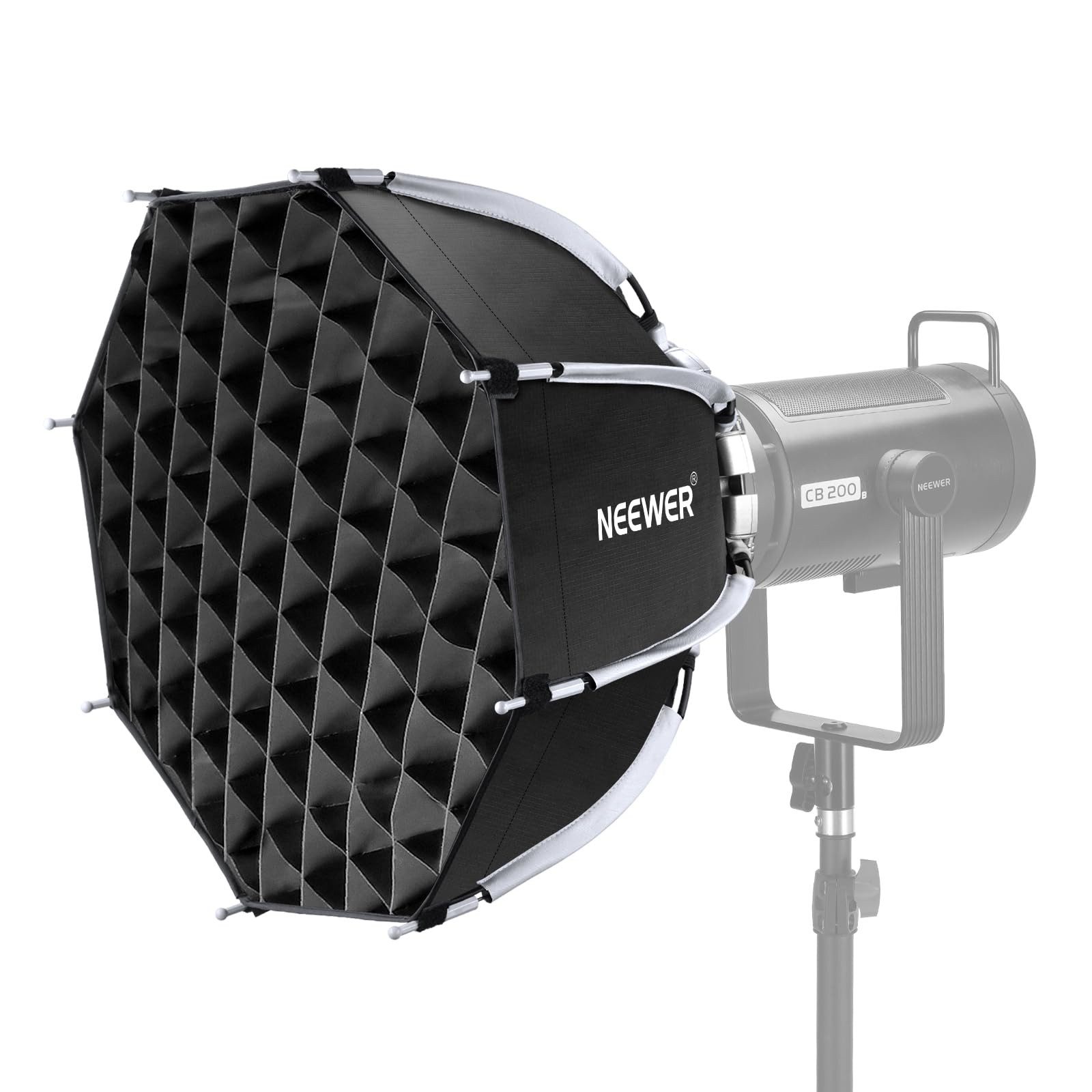 Neewer Softbox NS21P 45cm Octagon Softbox, mit Honeycomb Gitter, Bowens Mount, mit Tasche, Achteckige Softbox für RGB CB60 CB60B CB200B MS60B MS60C