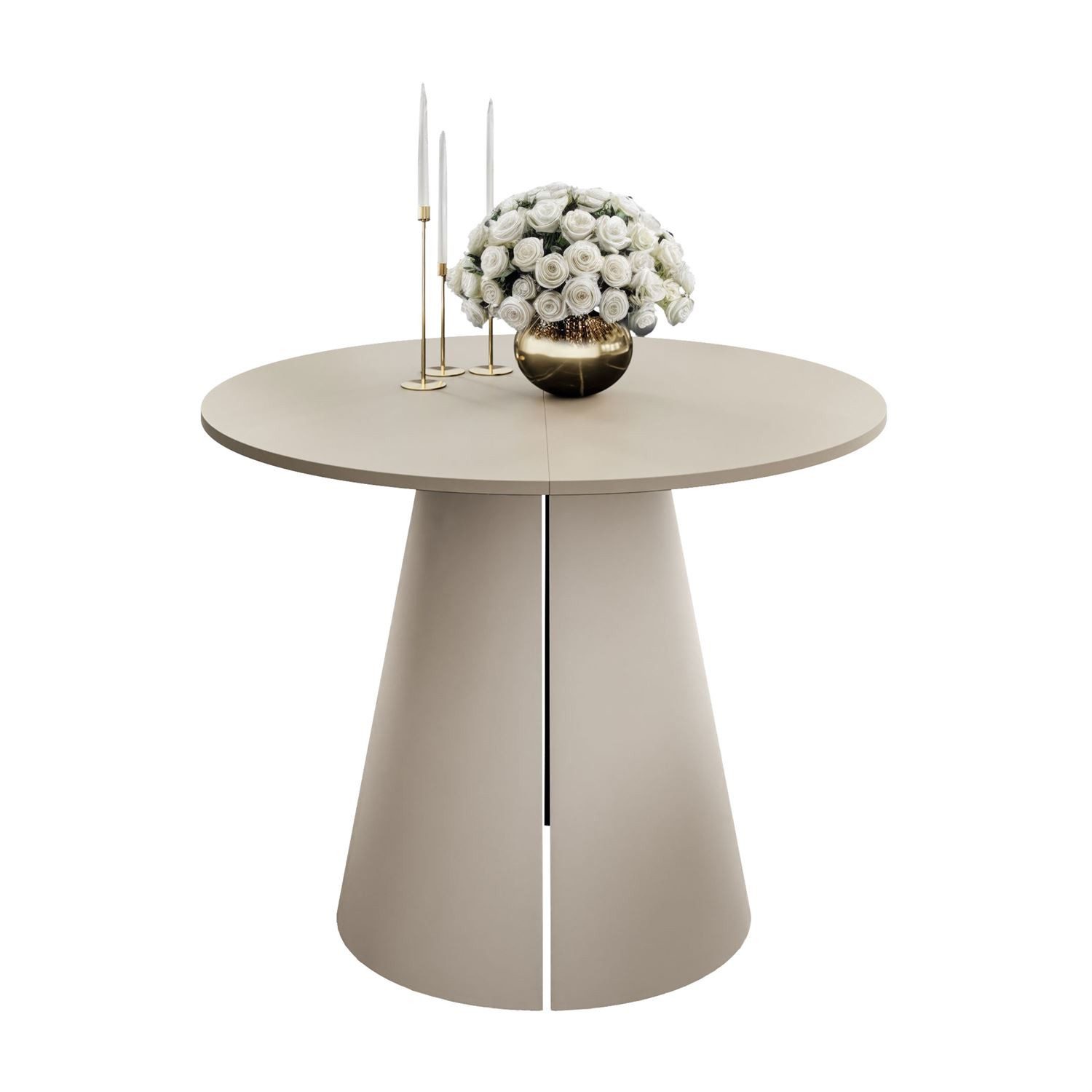 Lookway Esstisch LAVA Runder ausziehbarer Tisch mit Metallgestell (1x Tisch günstig online kaufen