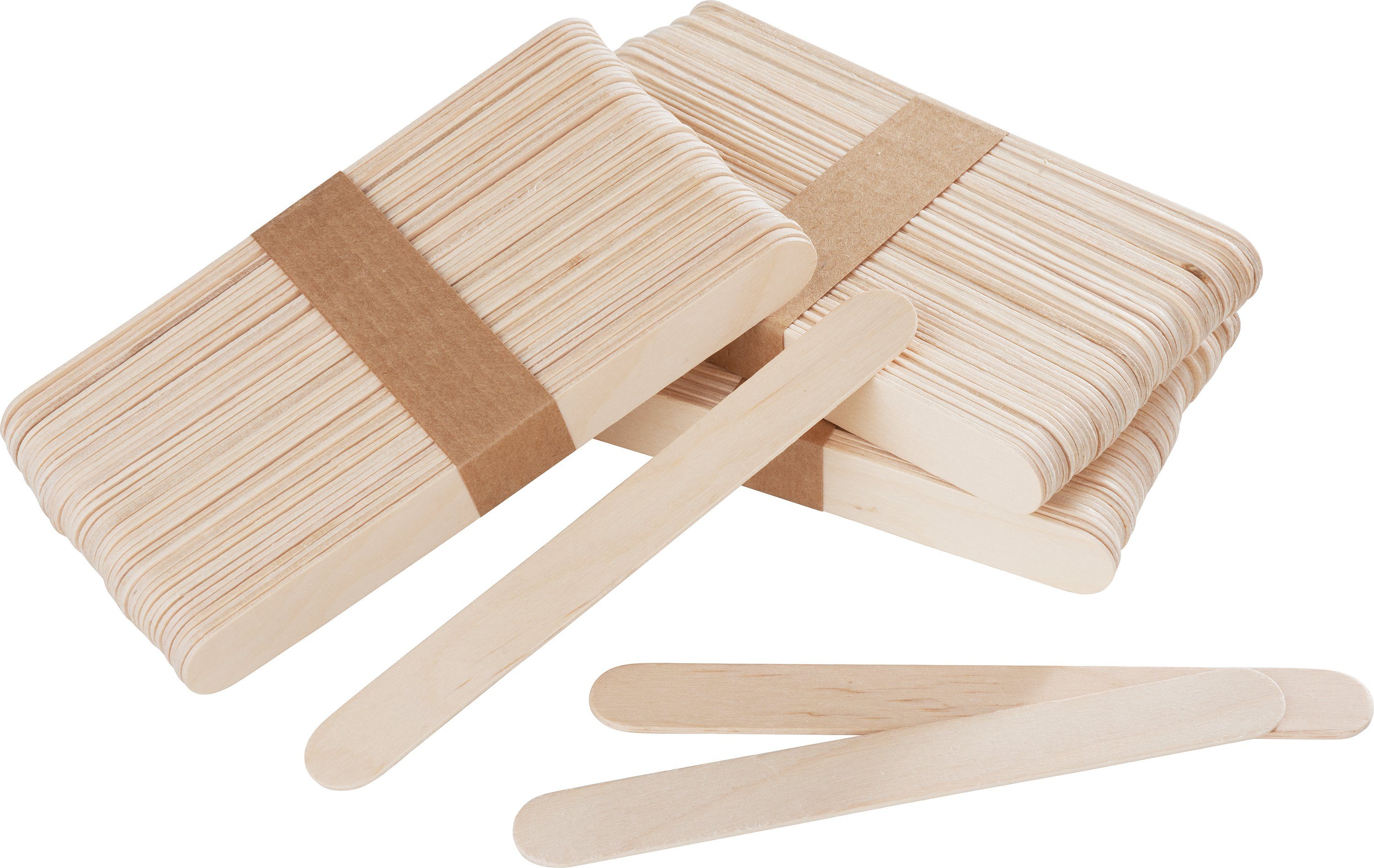 VBS Dekoobjekt Holzstäbchen, 15 cm x 1,6 cm, 15 mm Stärke 150er-Pack