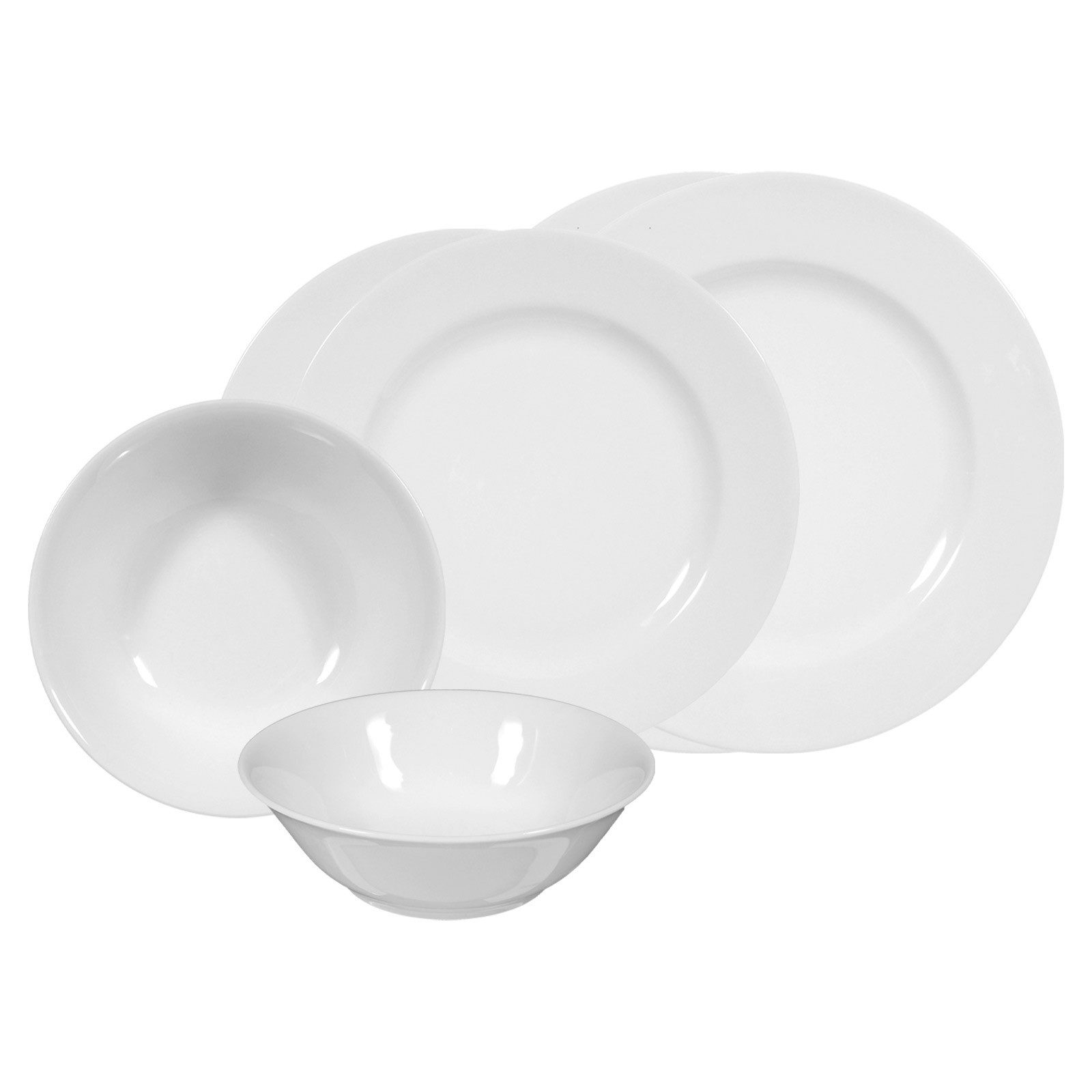 Seltmann Weiden Kombiservice Rondo/Liane Basic-Set 6er Set (6-tlg), 2 Personen, Porzellan