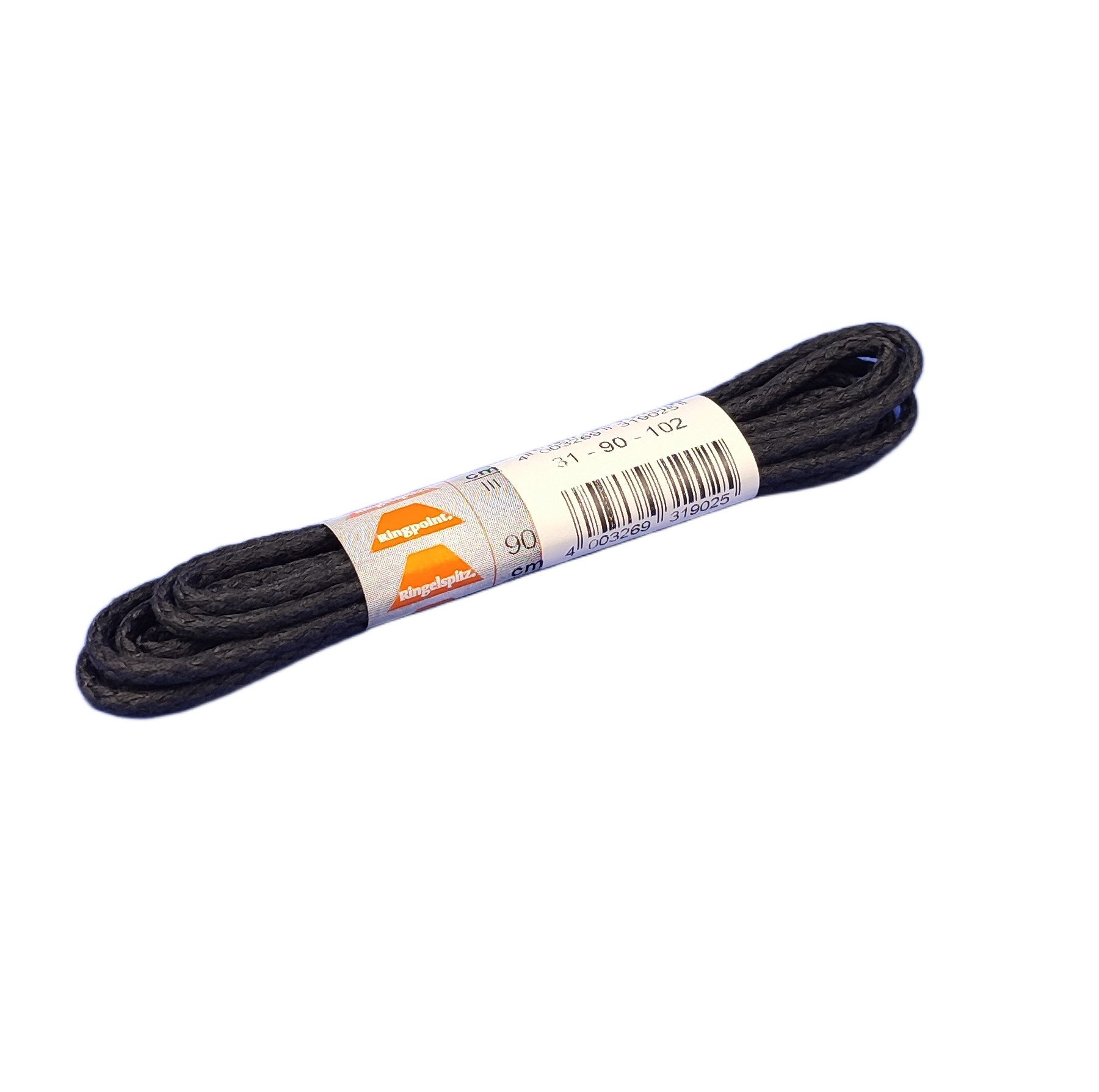 Ringelspitz Schnürsenkel Ringelspitz Schnürsenkel Kordel dünn gewachst 90 cm Schwarz