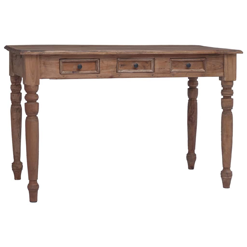 vidaXL Schreibtisch Schreibtisch mit Schubladen 117x57x75 cm Altholz Massiv