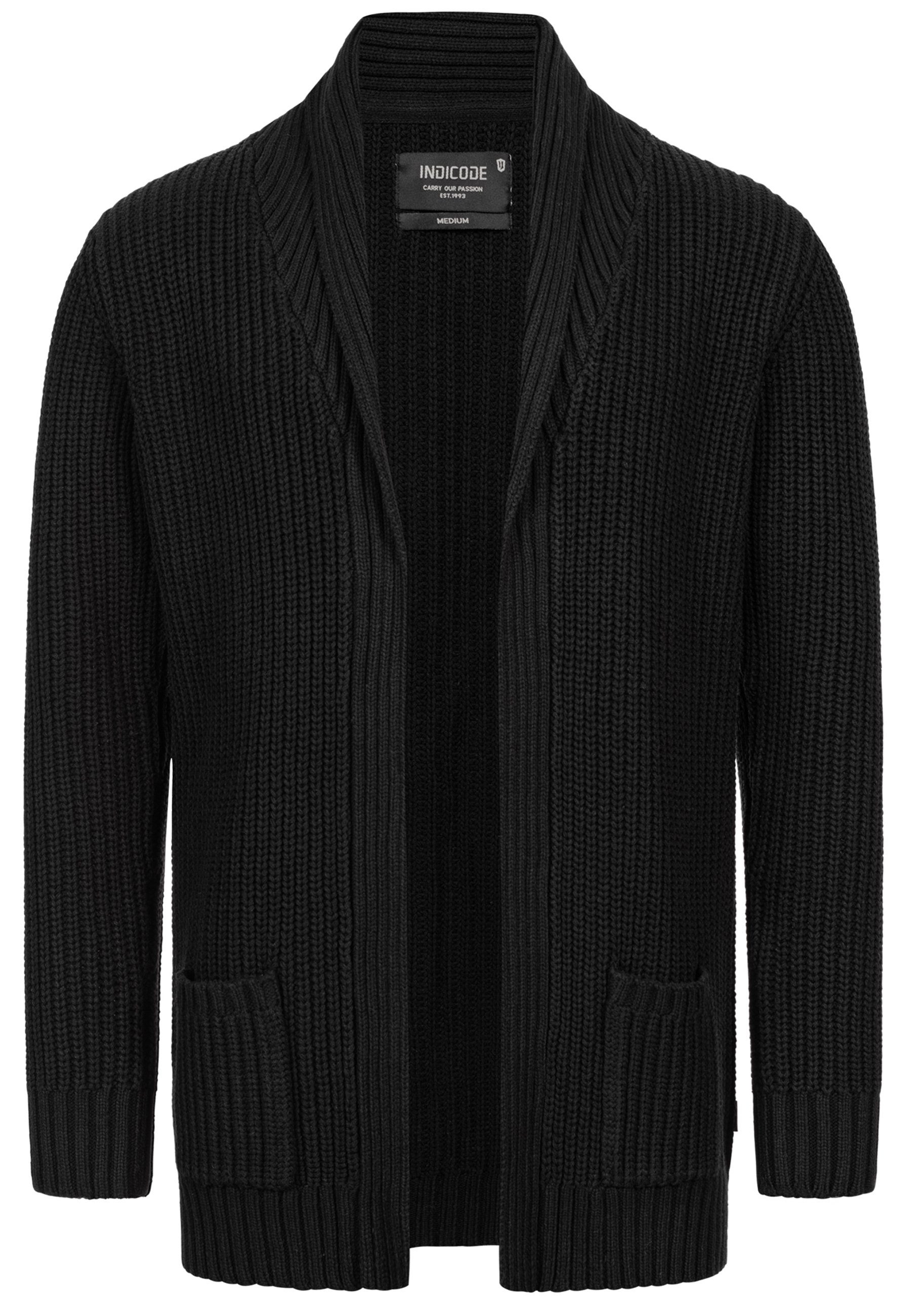Indicode Strickjacke Anaheim mit 2 aufgesetzten günstig online kaufen