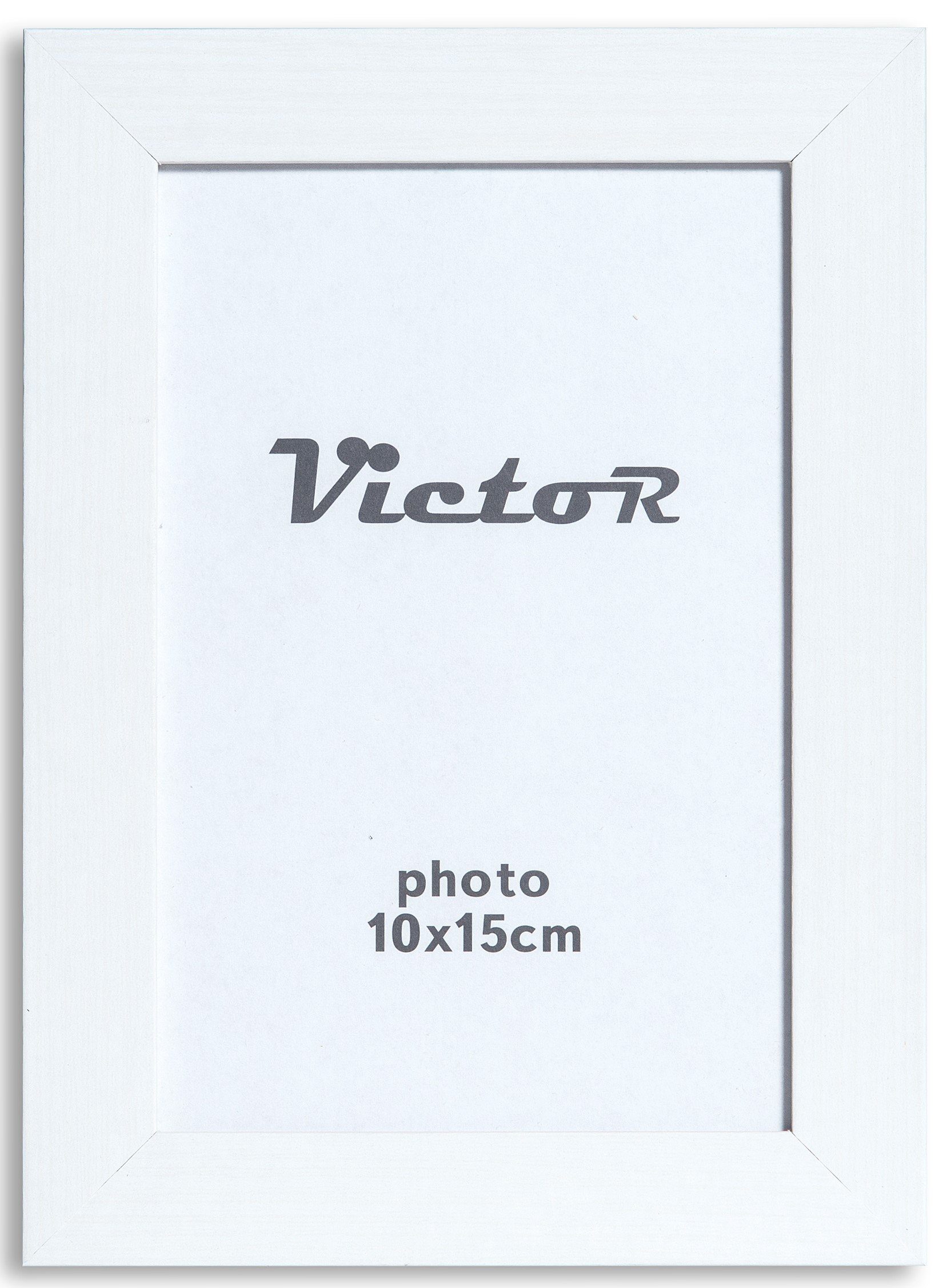 Holz Dix, Bilderrahmen in weiß, 10x15 cm moderner (Zenith) Bilderrahmen Victor