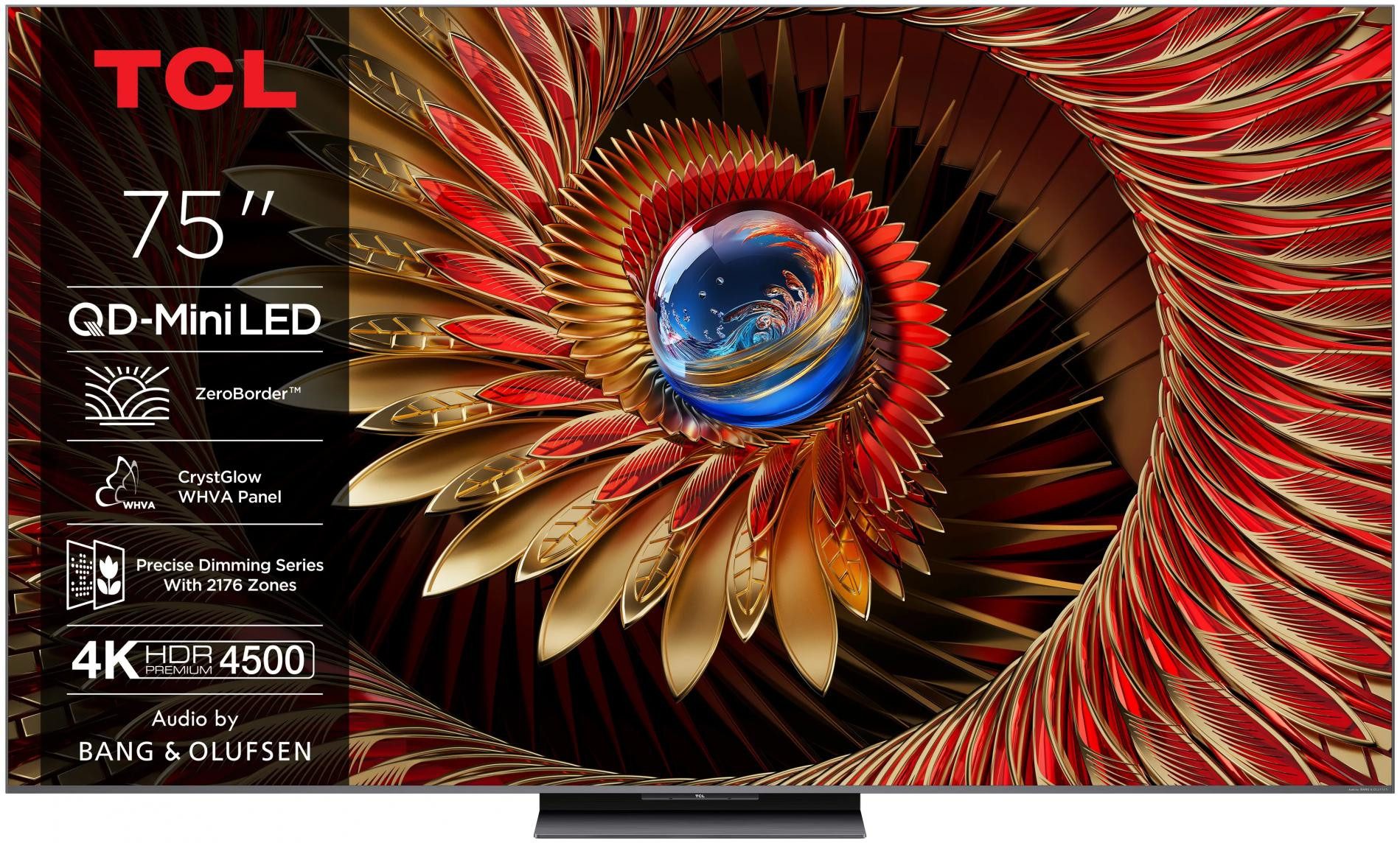 TCL 75C8K Mini-LED-Fernseher (75.0 Zoll, 4K UHD (3840 × 2160), Smart TV, Eye-Care-Zertifizierung)