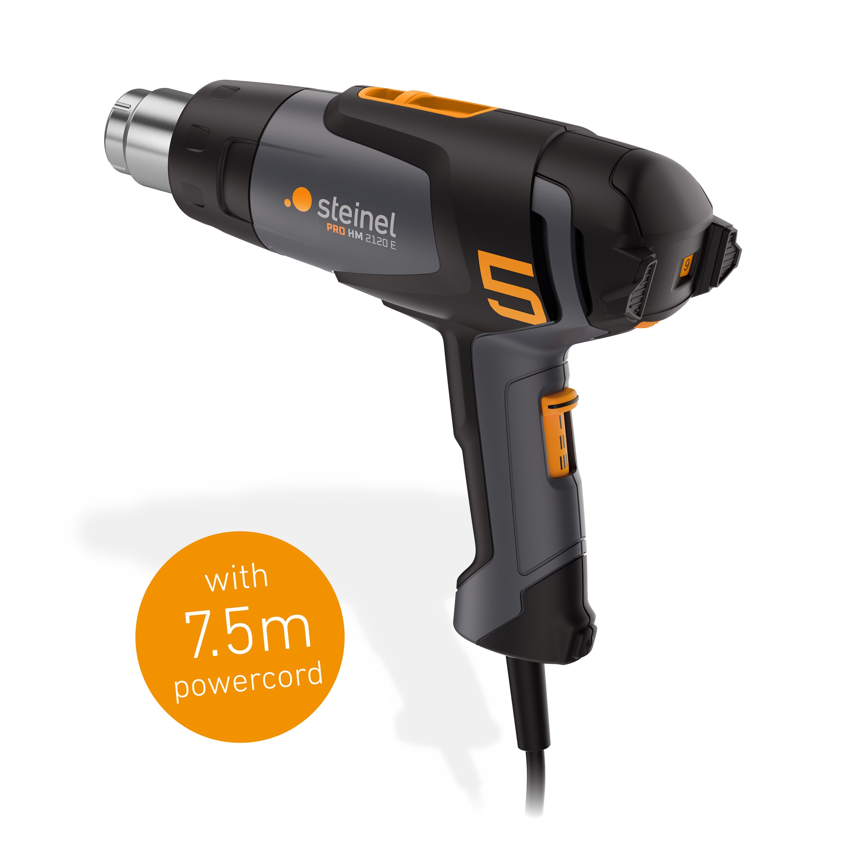 steinel Heißluftgebläse PRO HM 2120 E, bis max. 630,00 °C, (Carwrapper Set (mit Koffer und Temperaturscanner), 2200 W, 7.5m Kabel, Luftmenge & Temperatur einstellbar, inkl. Zubehör