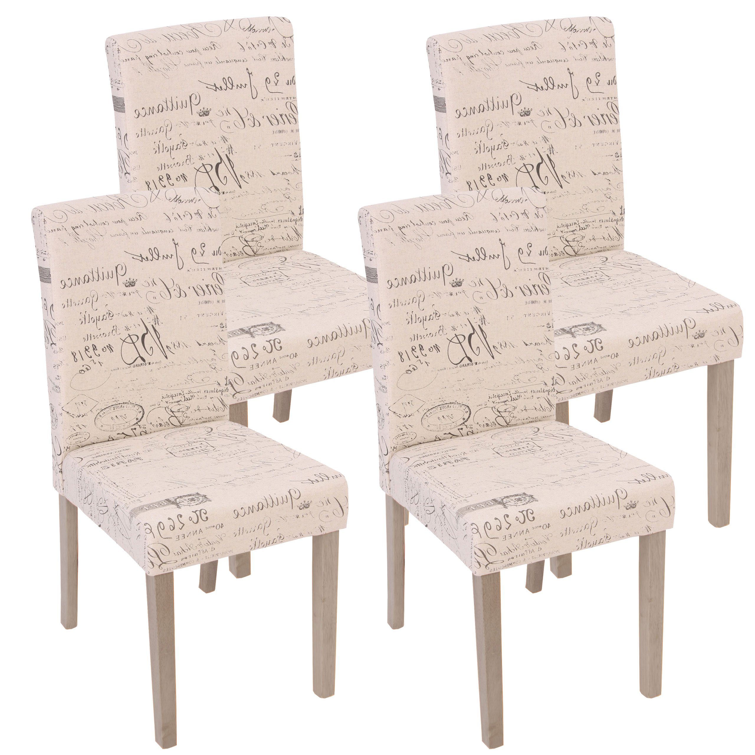 MCW Esszimmerstuhl Littau-b-4 (Set, 4 St), 4er-Set, Rutschfest durch Kunststoffuntersatz, Breite Sitzfläche