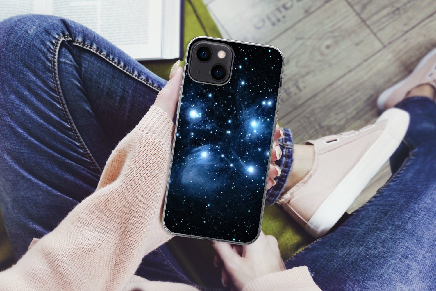 MuchoWow Handyhülle für Apple iPhone 13 Universum - Planeten - Sterne - Jungen - Mädchen -, Smartphone-Bumper, Print, Handy Schutzhülle Dünn