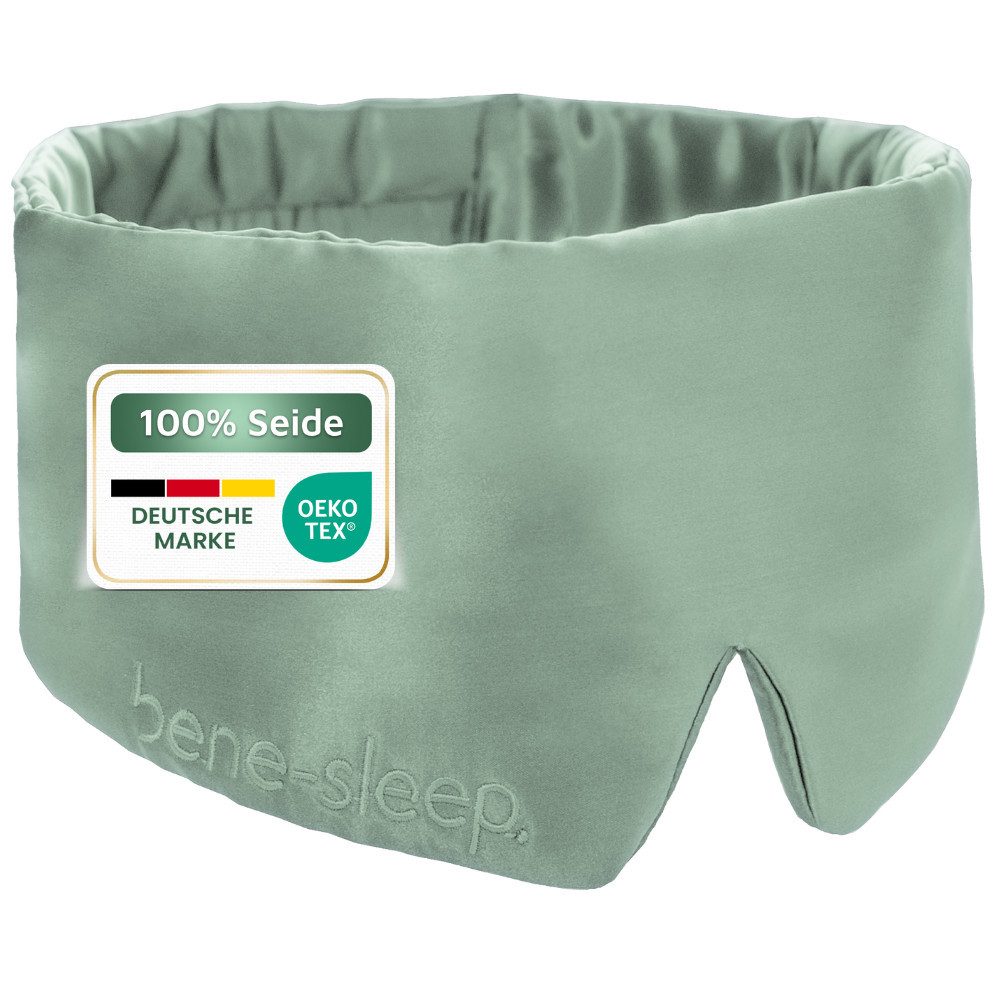 bene-sleep. Schlafmaske bene-sleep Premium Seidenschlafmaske – 100% verdunkelnd, Größenverstellbar