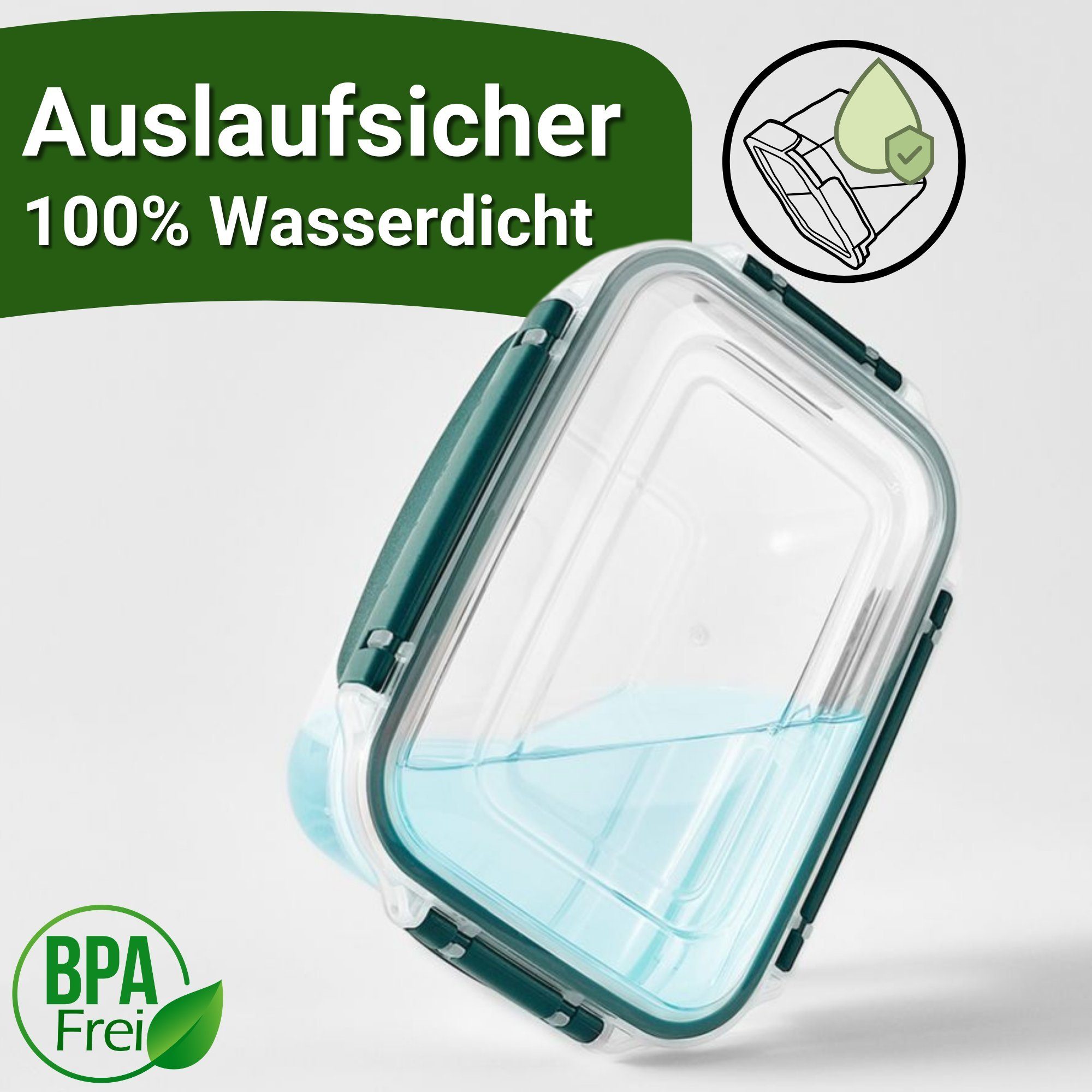 mit verstaubar), Brotdose, 16er Leicht Boxen Parpalinam Set, Meal Frischhaltedose Prep Deckel Gelb (Spar Brotzeitdose Set