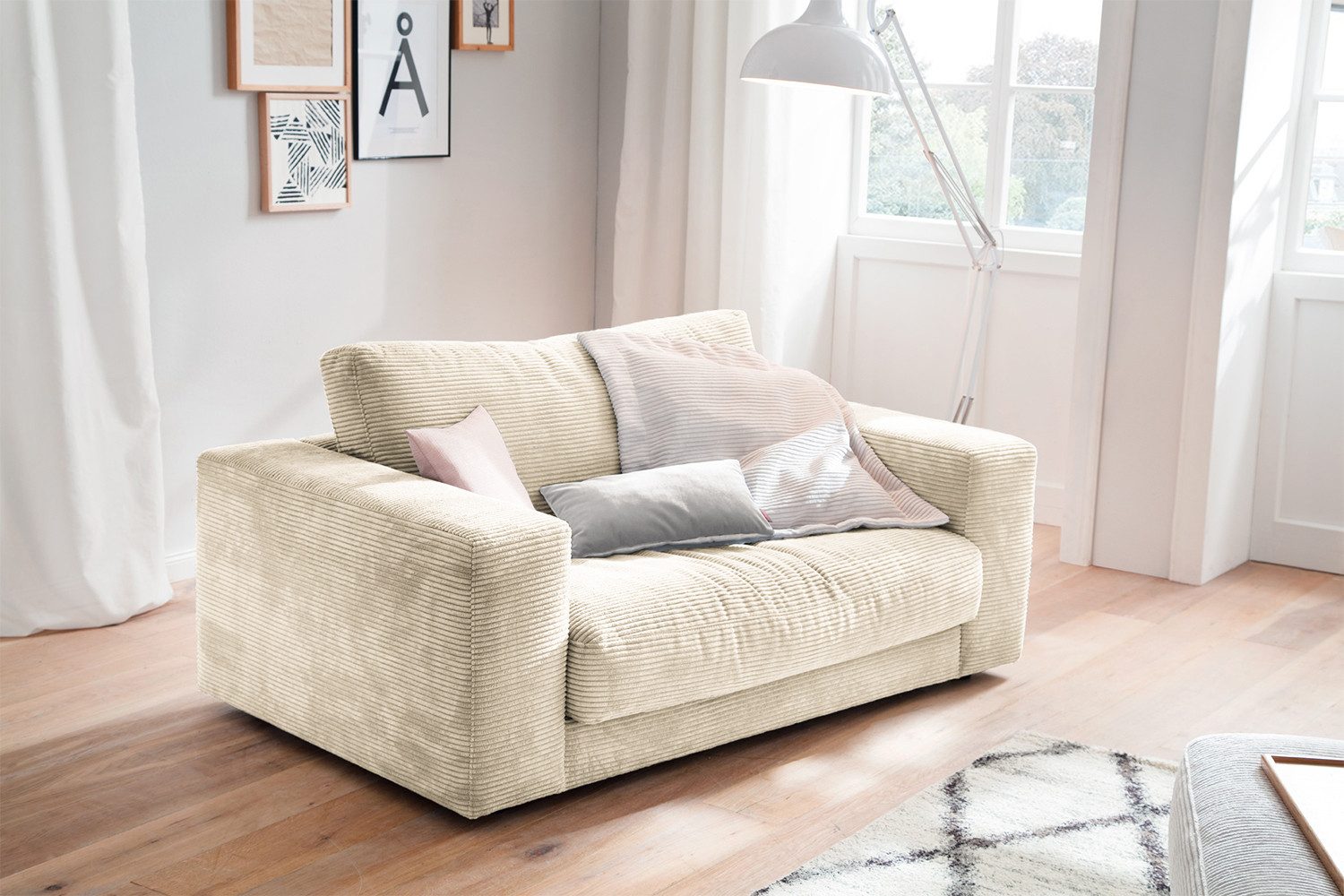 KAWOLA Sessel MADELINE, Doppelsessel Loveseat Cord verschiedene Farben