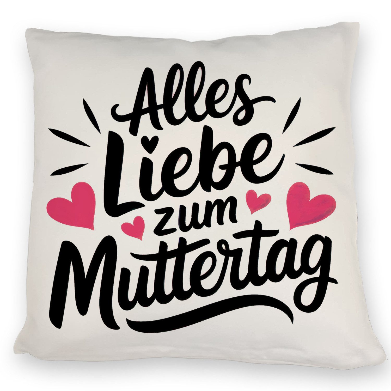 Dekokissen Alles Liebe zum Muttertag Kissen mit Herzen