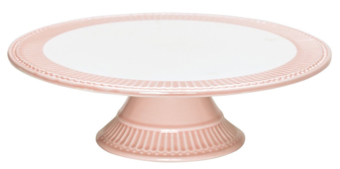 Greengate Servierplatte Alice Kuchenplatte pale pink 28 cm, Steinzeug, (Teller & Platten)