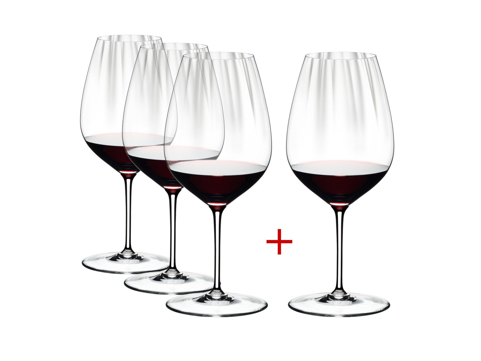 RIEDEL THE WINE GLASS COMPANY Rotweinglas Permormance Cabernet/Merlot 4er Set, Kristallglas
