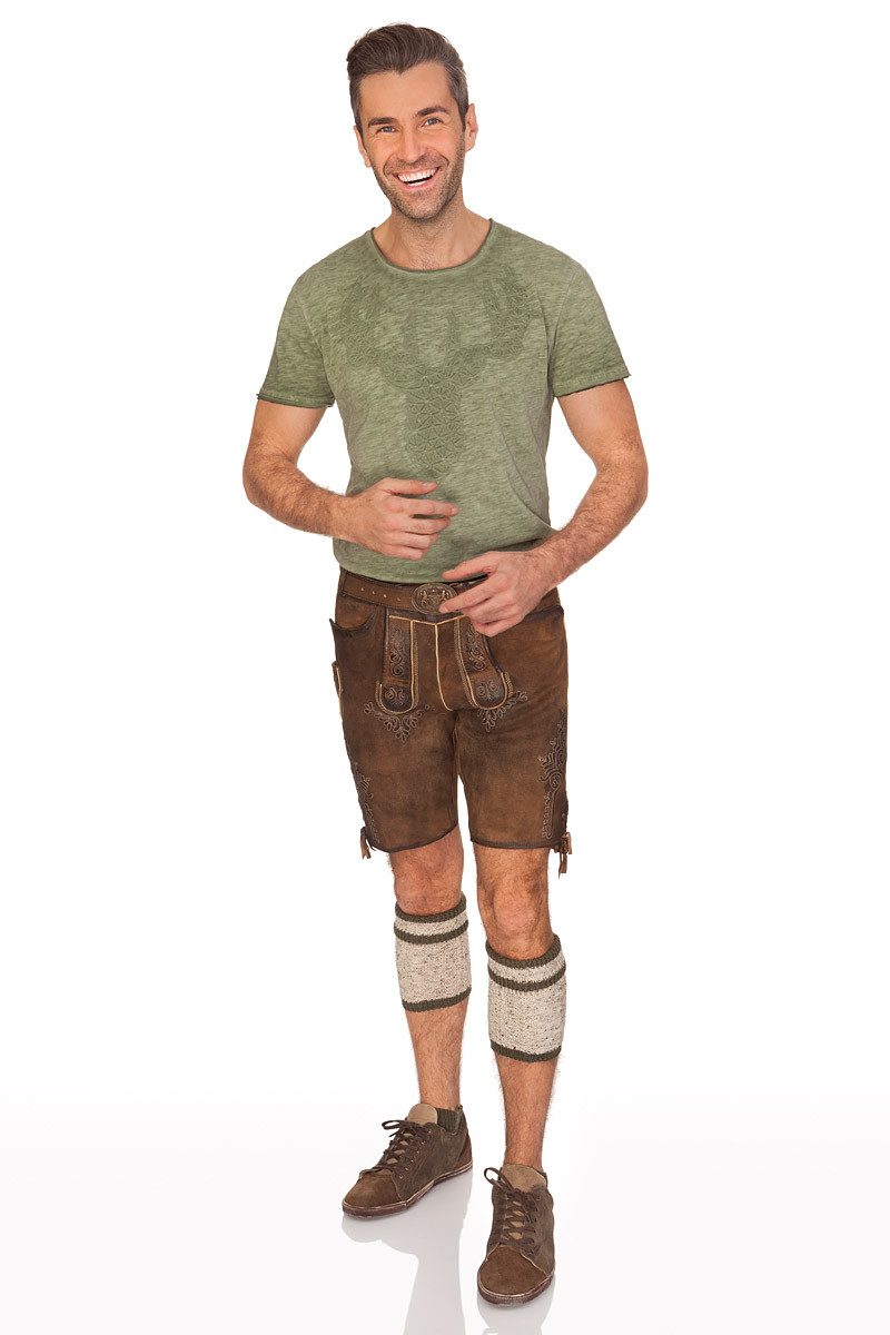 Hangowear Trachtenshirt Trachtenshirt Herren - MARLON - grün, khaki