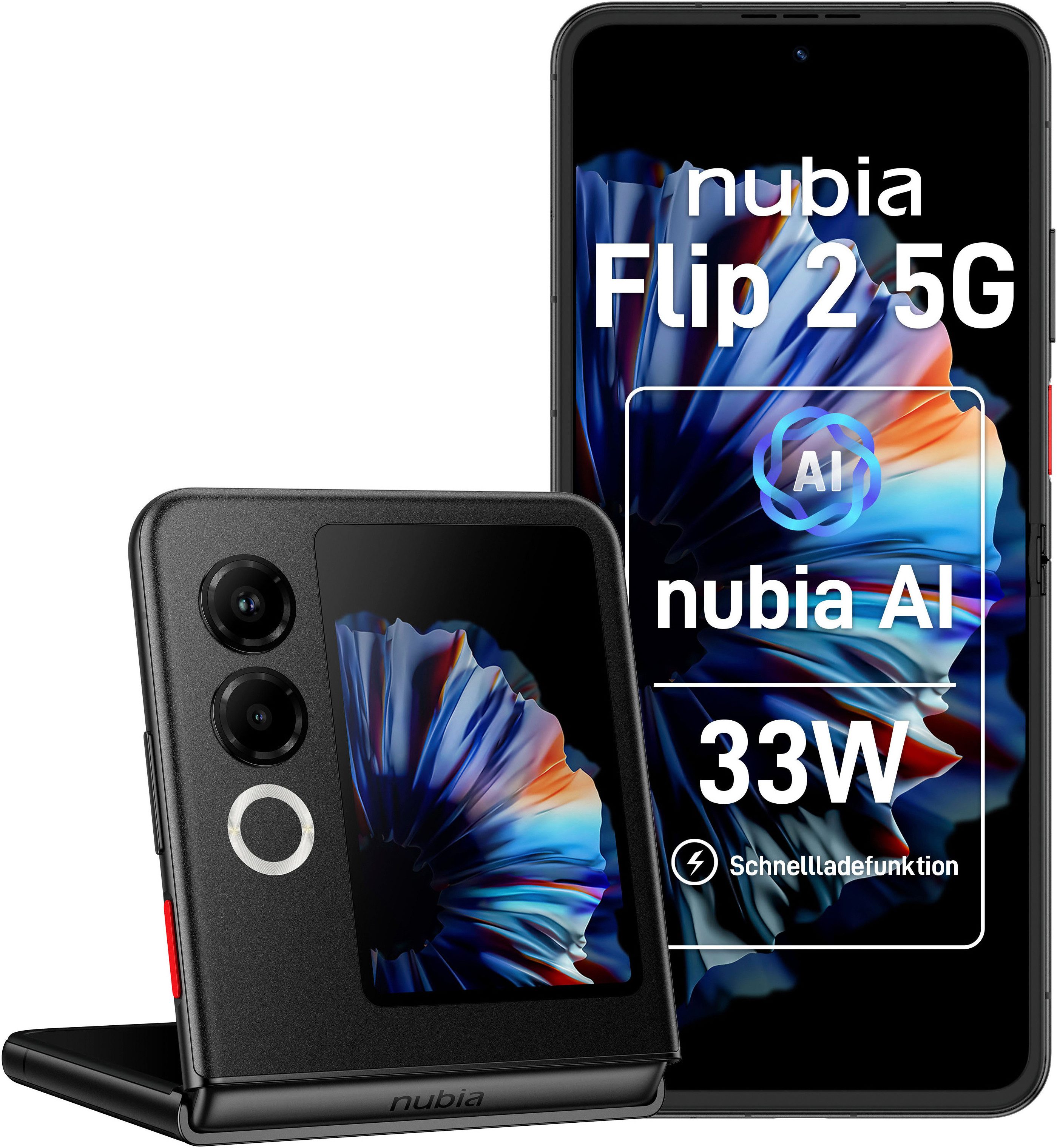 Nubia Flip 2 Smartphone (17,52 cm/6,9 Zoll, 256 GB Speicherplatz, 50 MP Kamera)