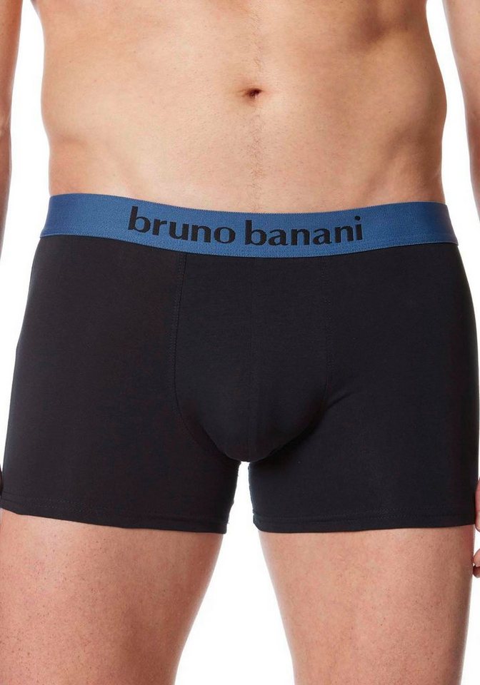 Bruno Banani Boxershorts Short 2Pack Flowing (Packung, 2-St)  Kontrastfarbenes Bündchen