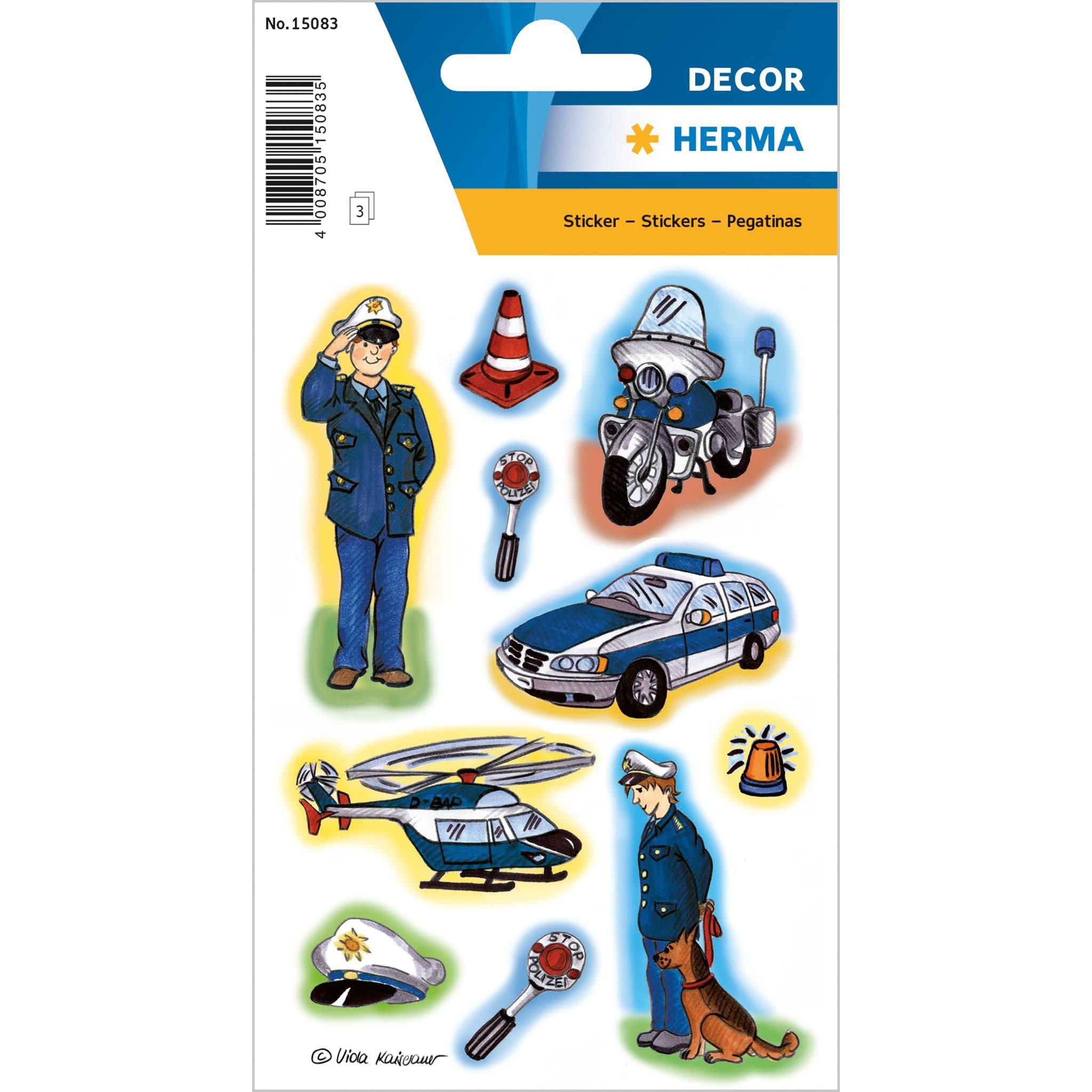 HERMA Sticker Herma Sticker DECOR Polizei 3 Bl