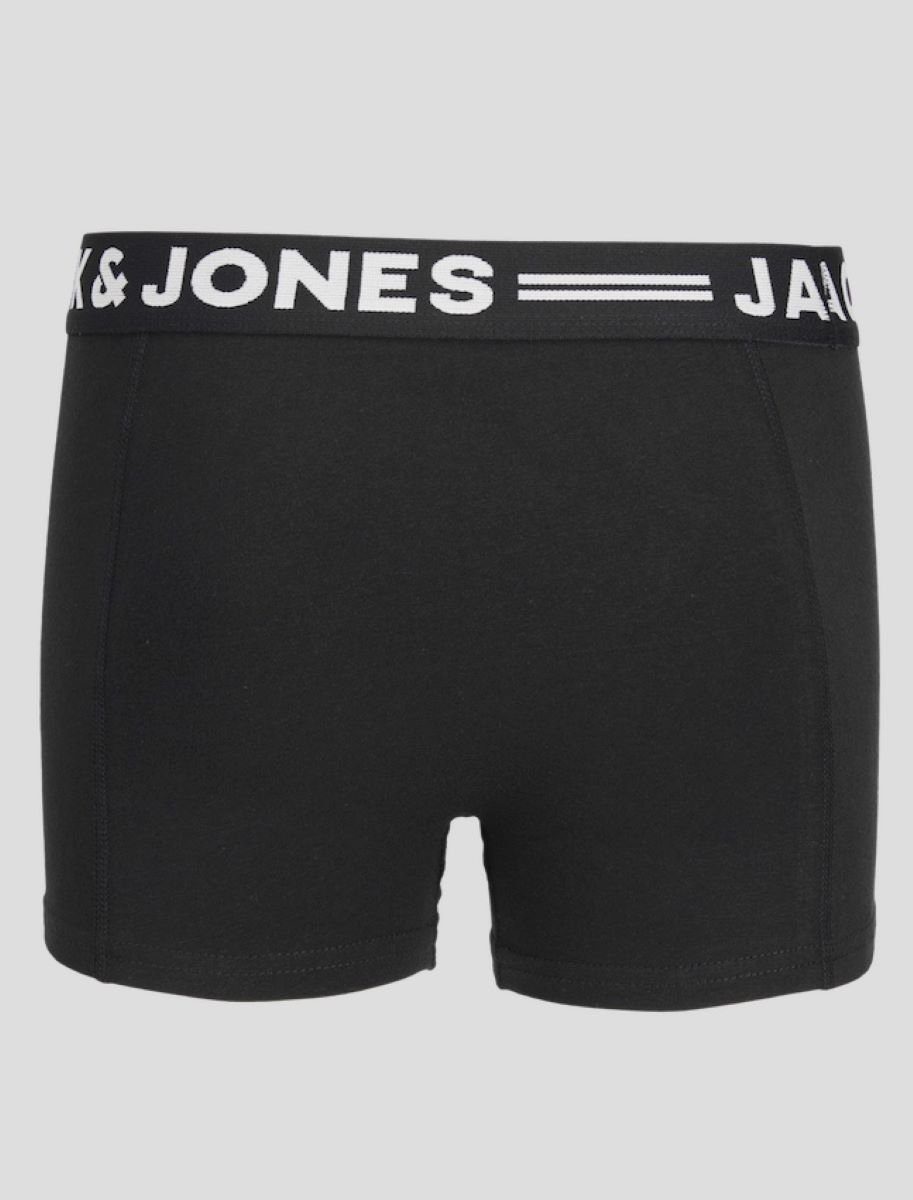 3-St) TRUNKS (Spar-Packung, logo wasitband 3-Pack SENSE w.white Jones Logoschriftzug Boxer am black Jack & Wäschebund mit