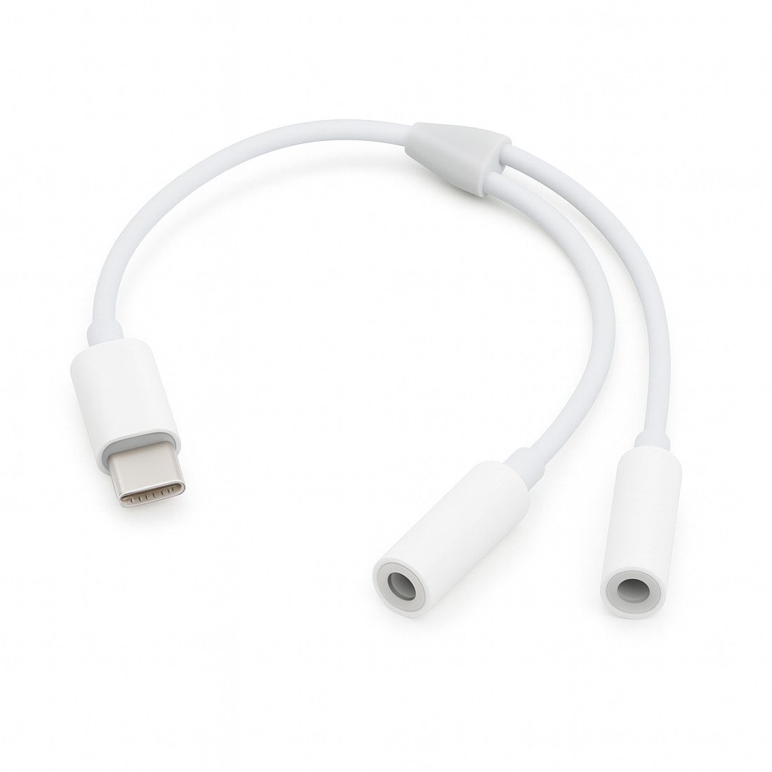 Bolwins P05 USB-C auf 2x 3,5mm Klinke Audio Adapter Kopfhörer Aux Splitter USB-Kabel, USB-C Stecker, 2× 3,5 mm Klinkenbuchse (13.5 cm), Dual-Audioausgabe, nur Audio (kein Mikrofon)