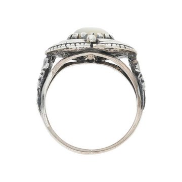 JuwelmaLux Fingerring JuwelmaLux Trachten Ring Silber geschwärzt, Perlmutt JL17-07-0021 56 (kein Set, 1-tlg)