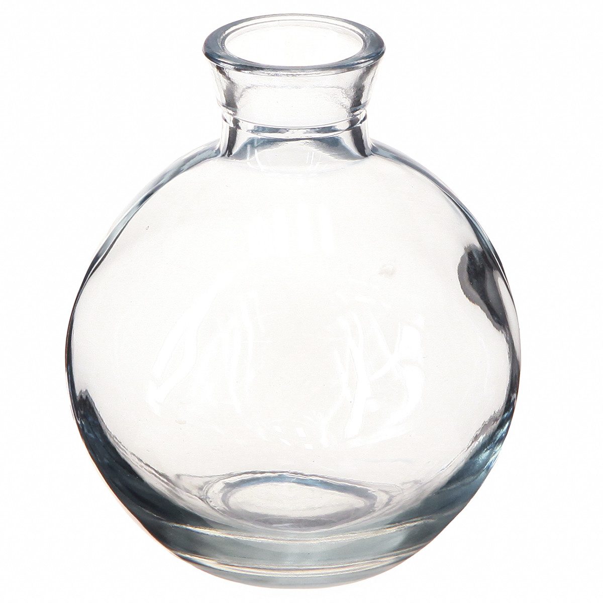 Tischvase Mini Glas Vasen Blau Retro Deko Ø7,5cm H9cm 6er Set