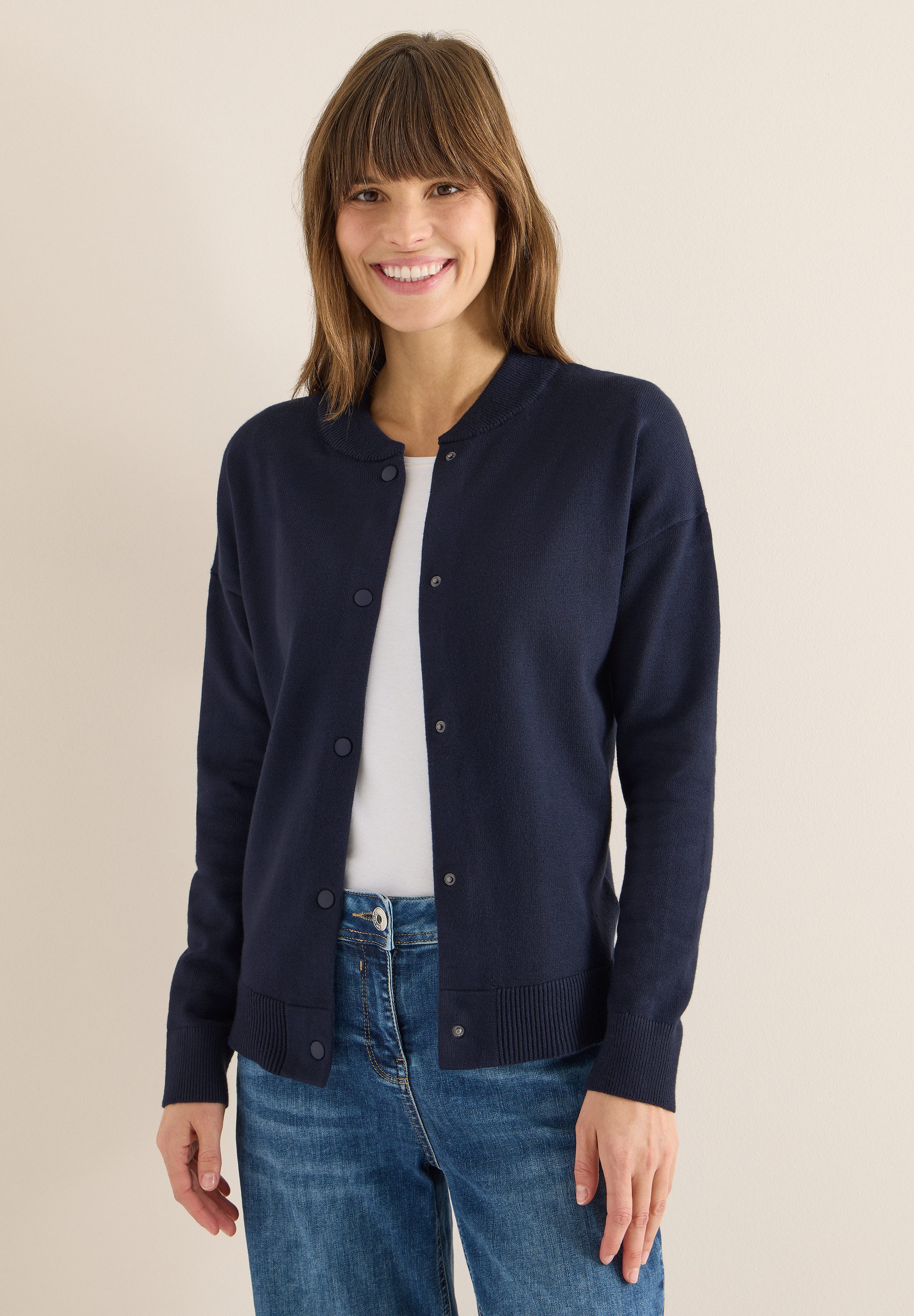 CECIL Cardigan mit College-Style Details