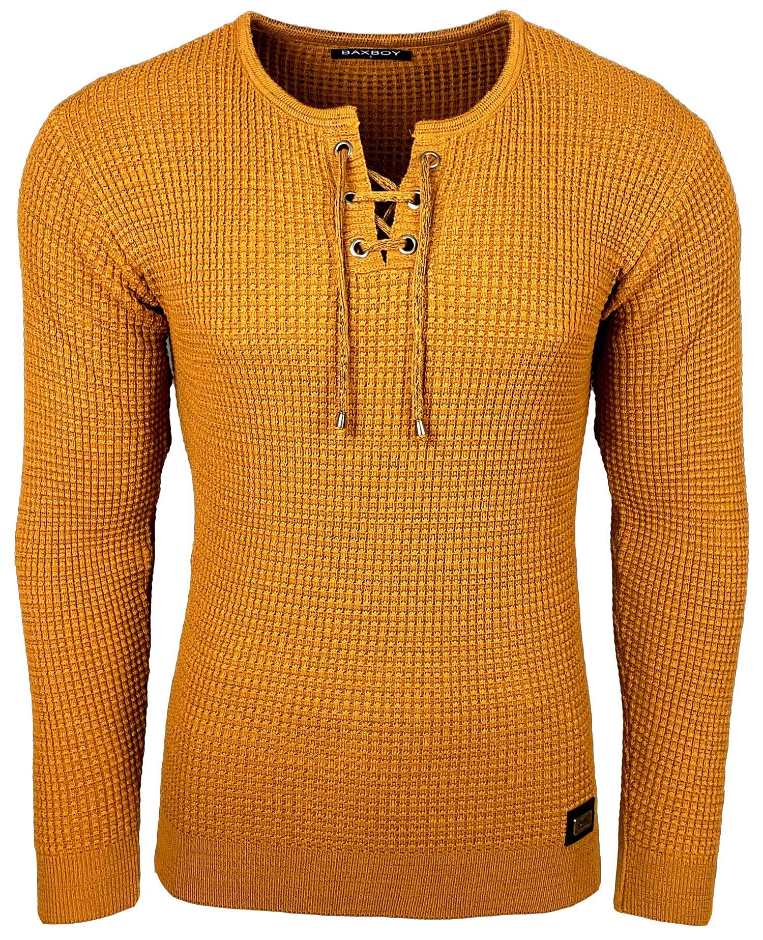 Baxboy Strickpullover Baxboy Herren Pullover Rundkragen günstig online kaufen