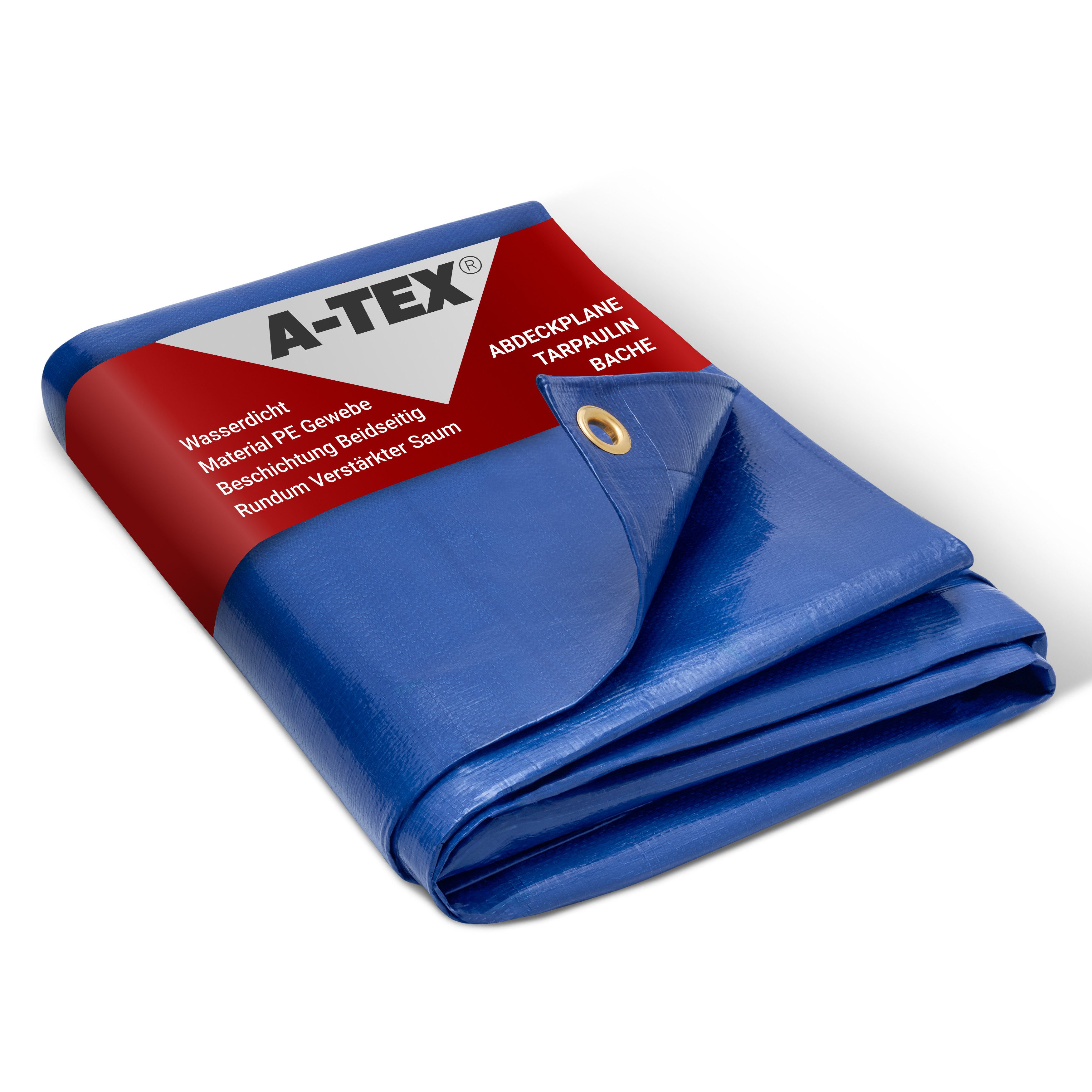 A-TEX® Schutzplane Abdeckplane Gewebeplane Plane mit Ösen 260 g/qm viele Farben/Größen