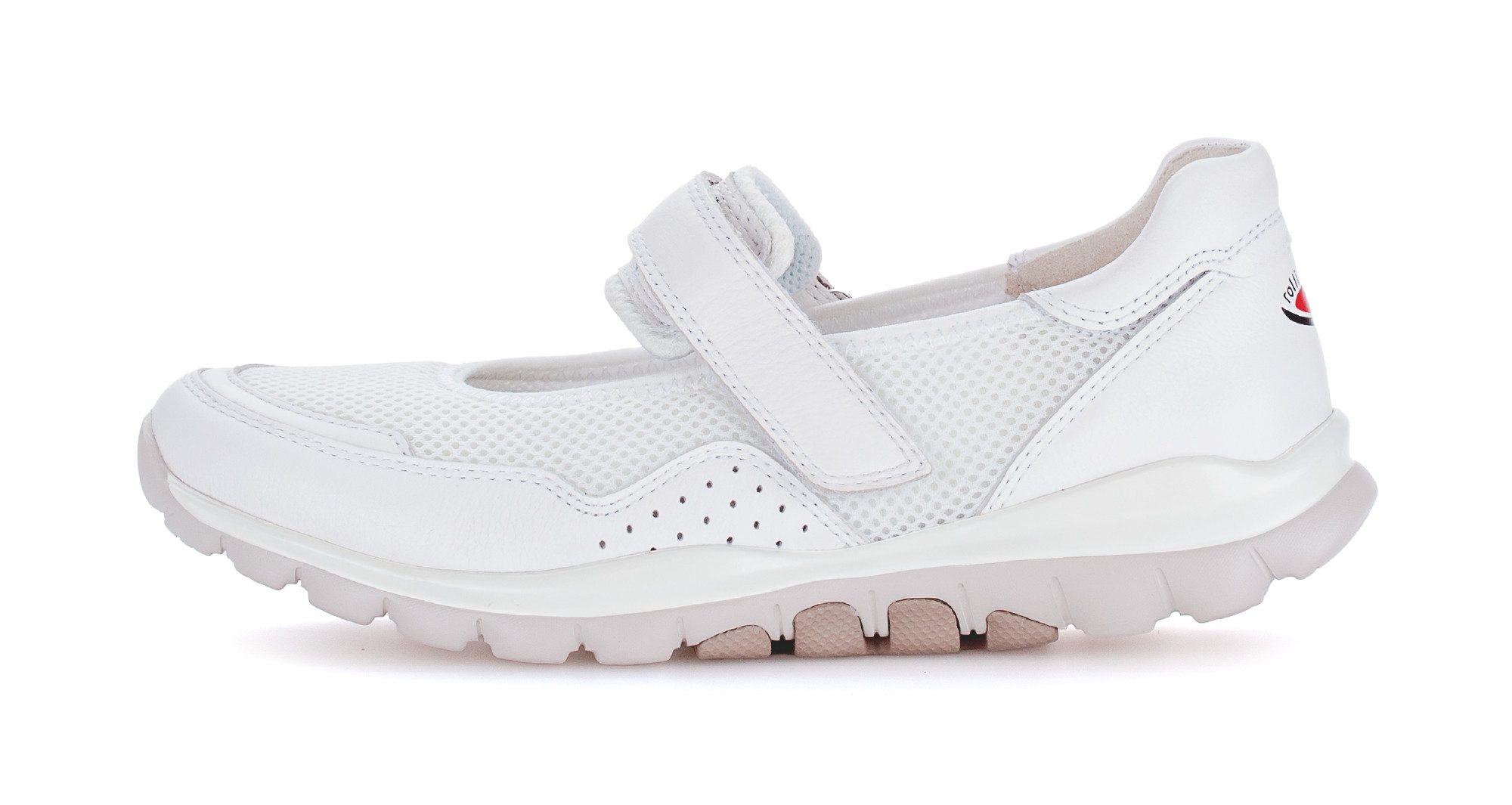 rollingsoft Riemchenballerina, Klettschuh, Freizeitschuh, Komfortschuh mit Lochmuster