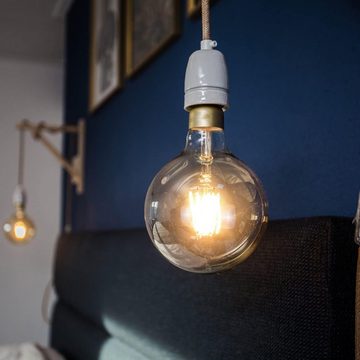 Nettlife LED-Leuchtmittel 2 Stück LED Glühbirne Vintage E27 Lampe G80 Warmweiss Filament, E27, 2 St., Warmweiß, für Hotel Haus Café Bar