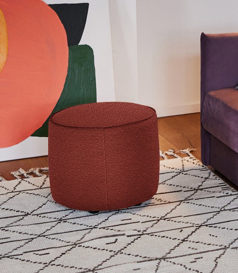 TOM TAILOR 50 ø CHIC, DROP mit cm HOME Kedernaht, Pouf