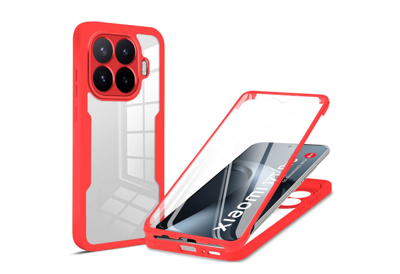 betterfon Handyhülle für Xiaomi 17T Pro - 360° Hülle mit Integriertem Displayschutz, Vollschutz Case mit integriertem Displayschutz und klarer Sicht