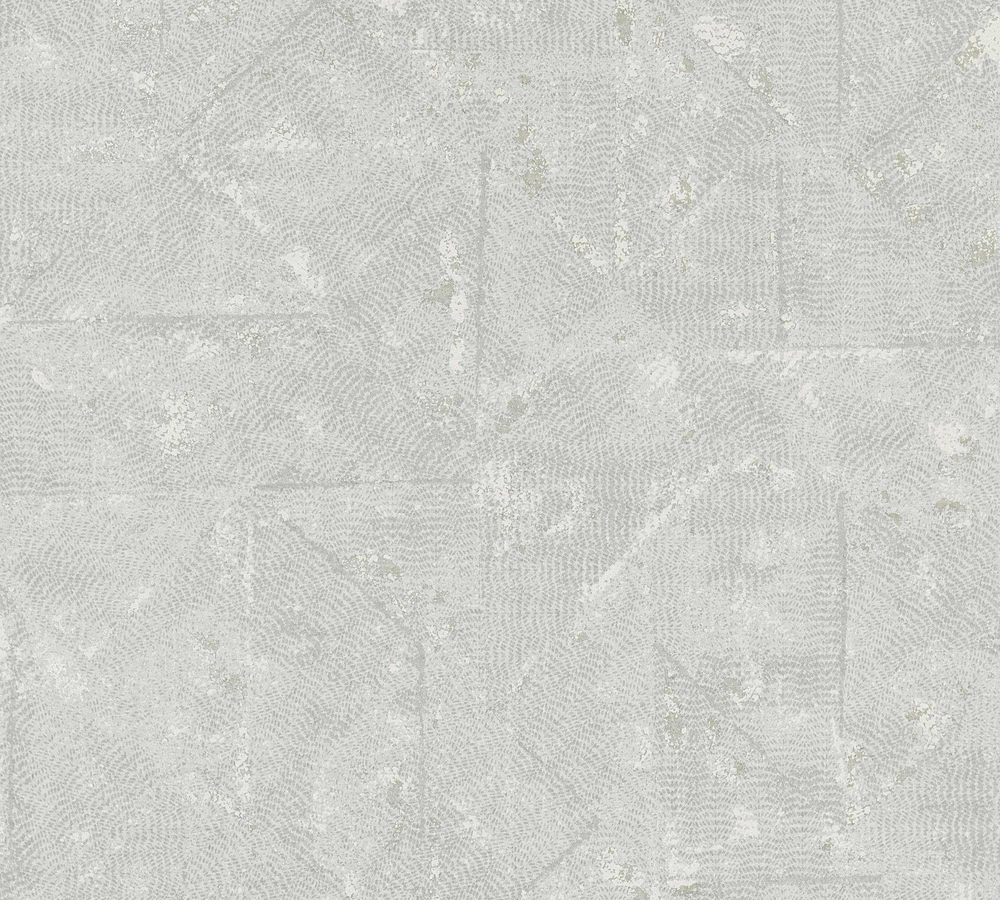 Architects Paper Vliestapete Absolutely Chic, (1 St), Struktur Tapete Design Grafik Vliestapete Metallic hellgrau/grau