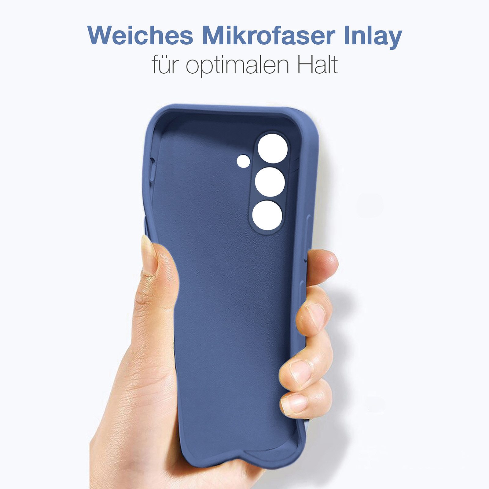 Tec-Expert Handyhülle SoftGrip Cover Hülle für Samsung Galaxy A55 5G, Handy Case Bumper integrierter Kameraschutz flexibel – Bild 2 von 5