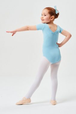 tanzmuster Body Ballettbody Lisa mit Glitzersteinen Kurzarm Trikot fürs Kinder Ballett