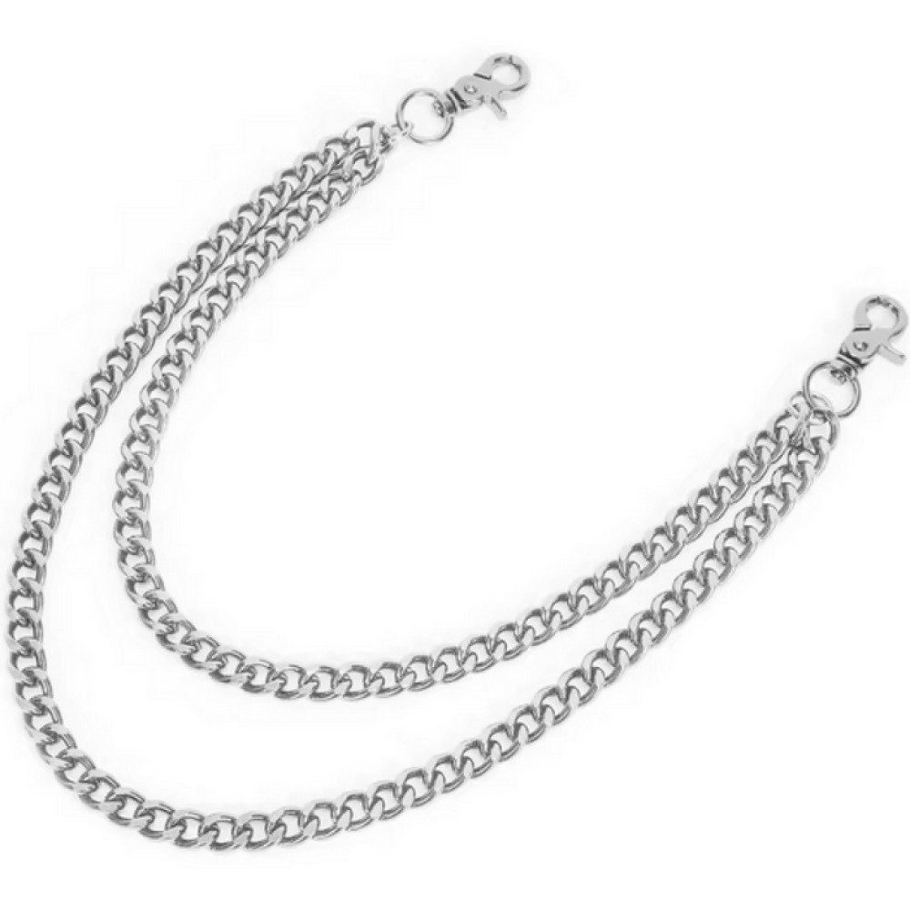 Ware aus aller Welt Hosenkette Zweireihige Schlüsselkette Brieftasche Kette Biker Trucker Punk Kette, (1-tlg)