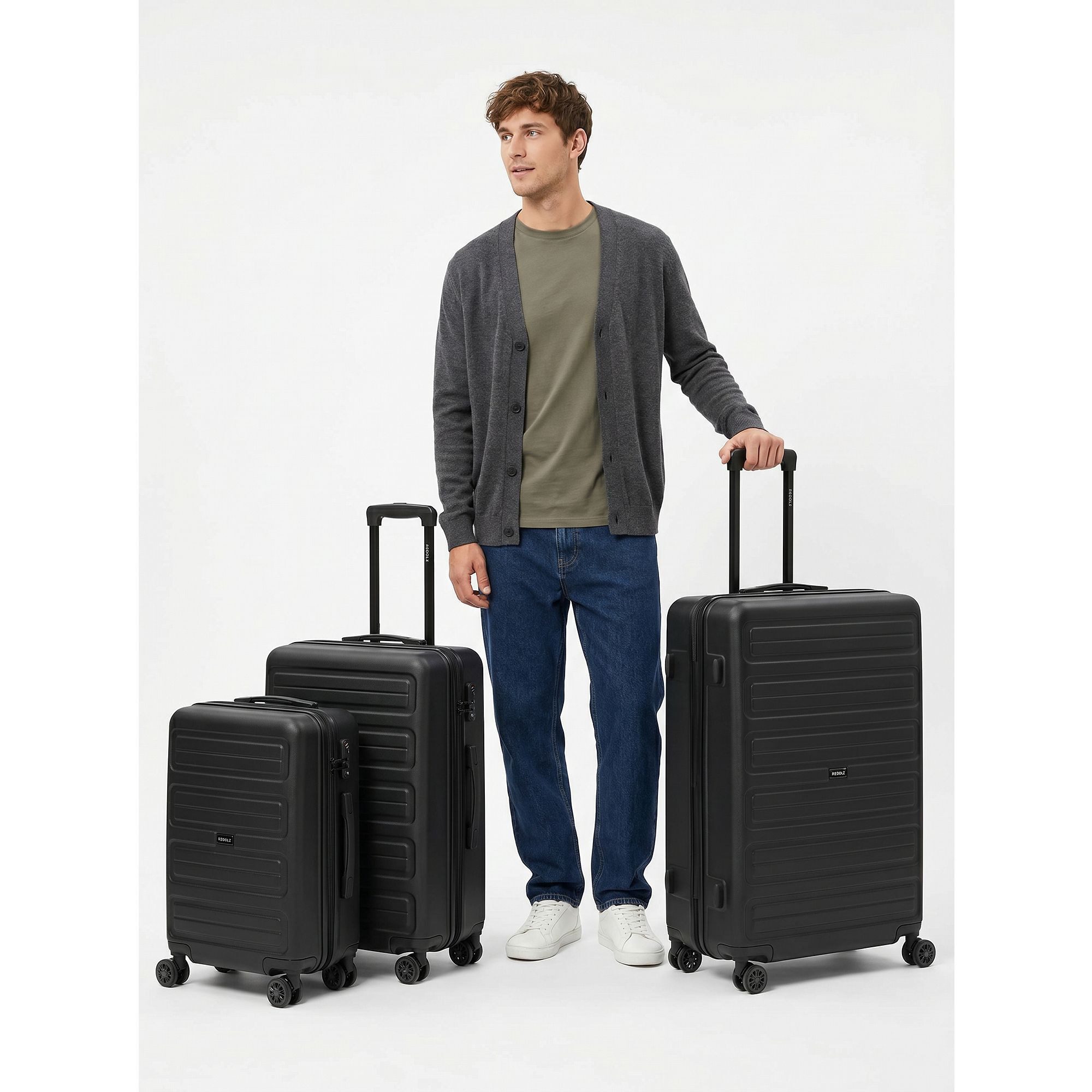 Redolz Trolleyset Essentials 08, 4 Rollen, (3-teilig, 3 tlg), ABS