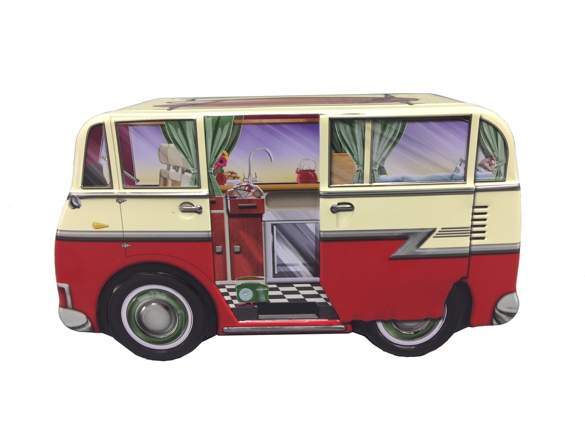 MediMuc Keksdose Mini Camper Mini Camper Rot Van Van