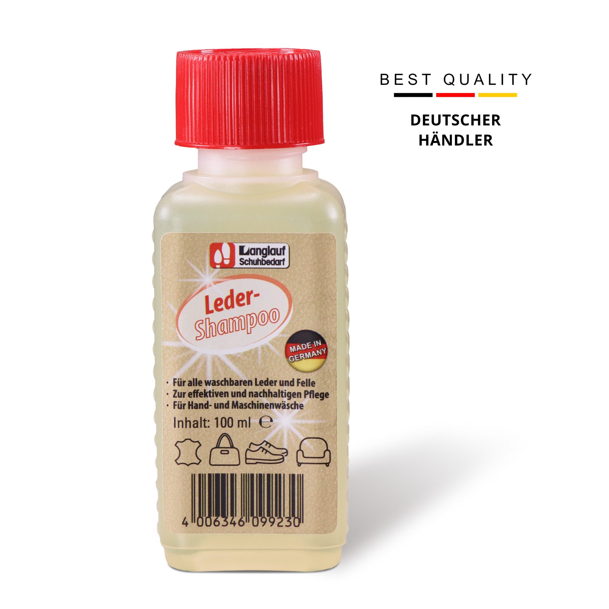 Langlauf Schuhbedarf Lederwaschmittel 100ml Konzentrat für Hand- & Maschinenwäsche Spezialwaschmittel