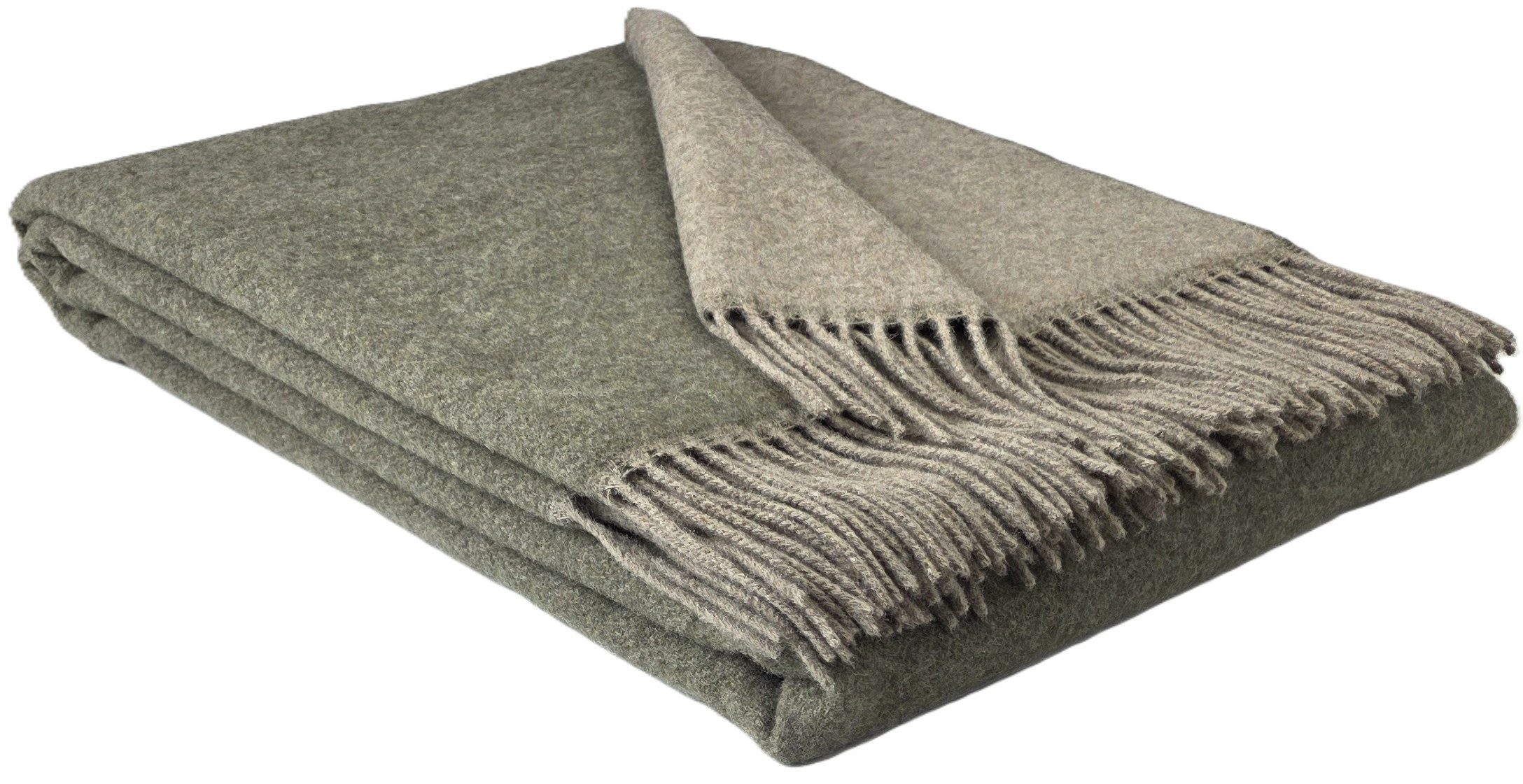 Wolldecke Merinowolldecke Plaid "FARO" Merinowolle-Kaschmir-Mix 140 x 200 cm, STTS